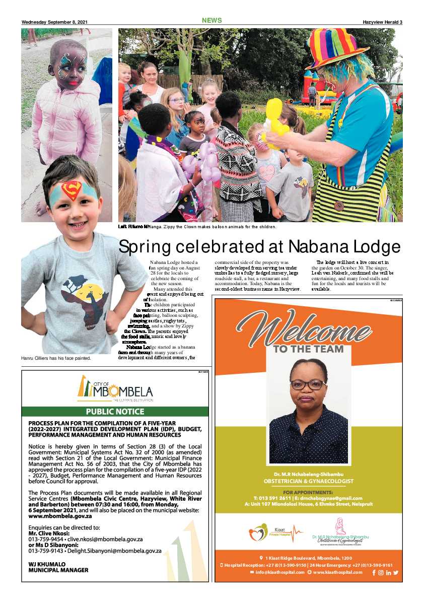Hazyview Herald 8 September 2021 page 3