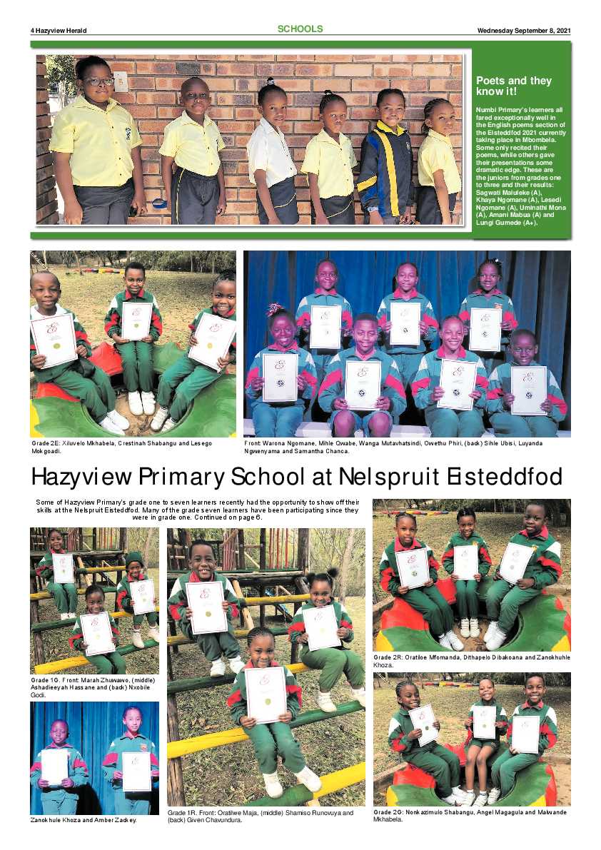 Hazyview Herald 8 September 2021 page 4