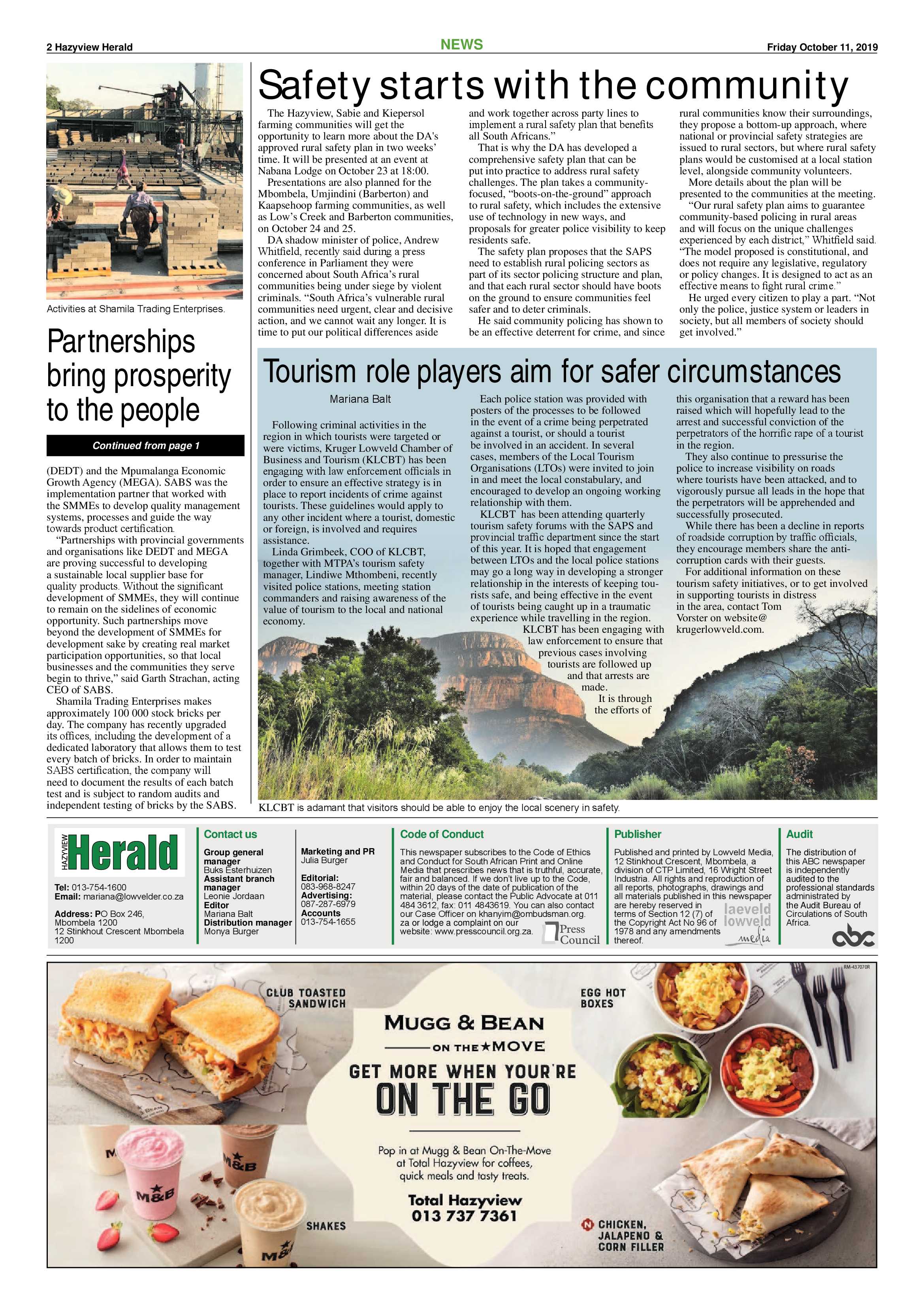 Hazyview Herald 11 October 2019 page 2