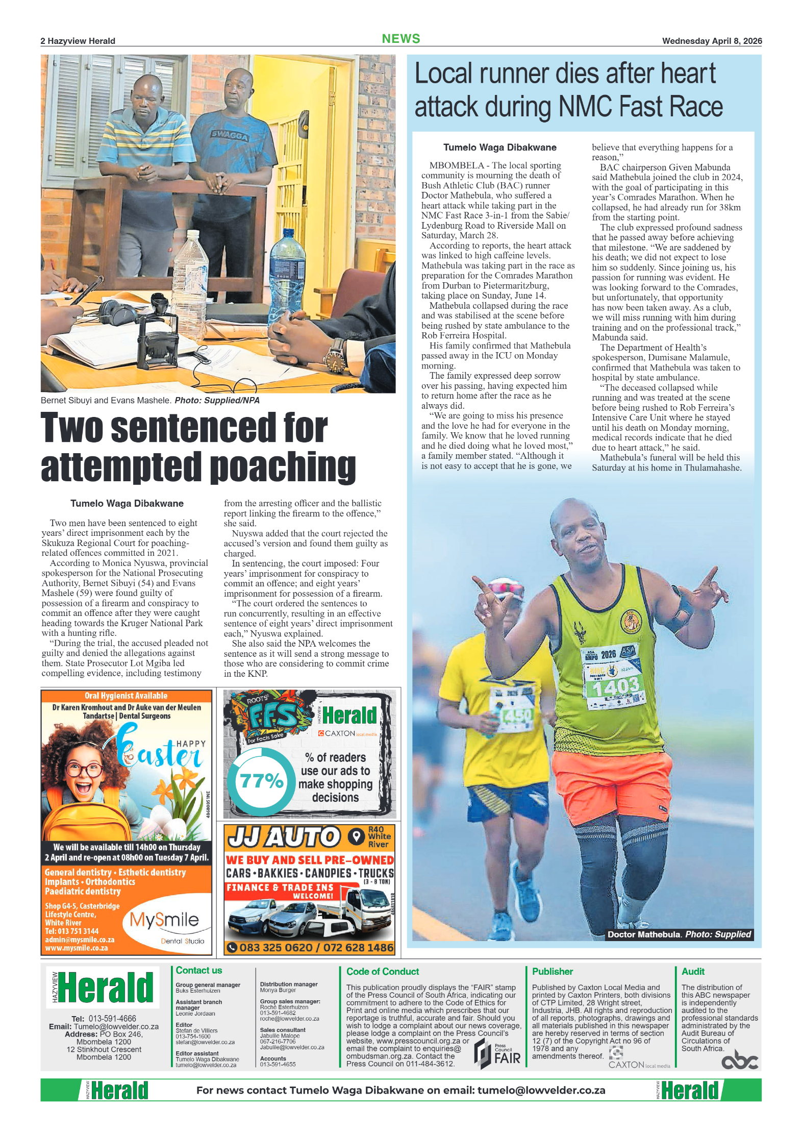 Hazyview Herald 08 April 2026 page 2