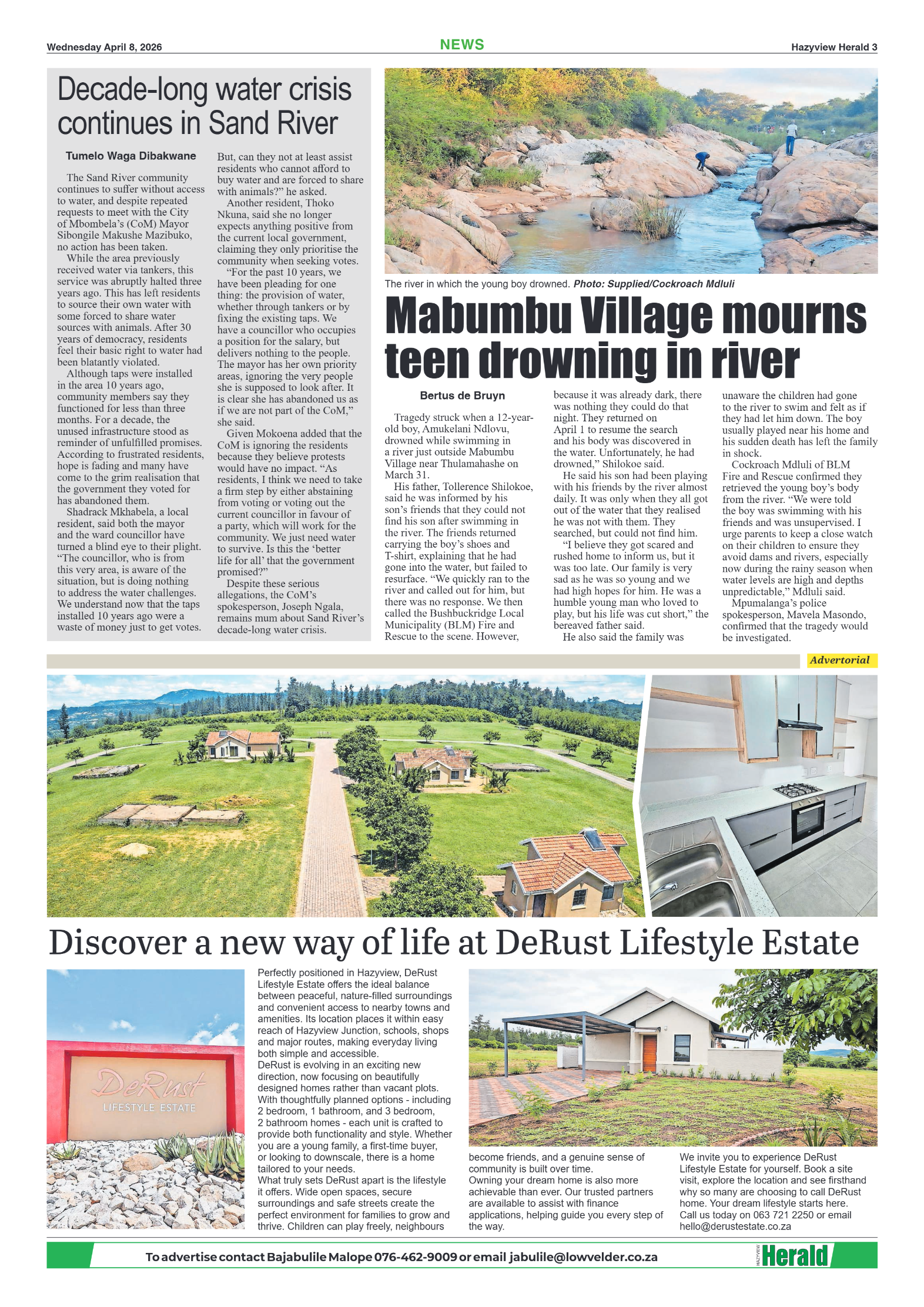Hazyview Herald 08 April 2026 page 3