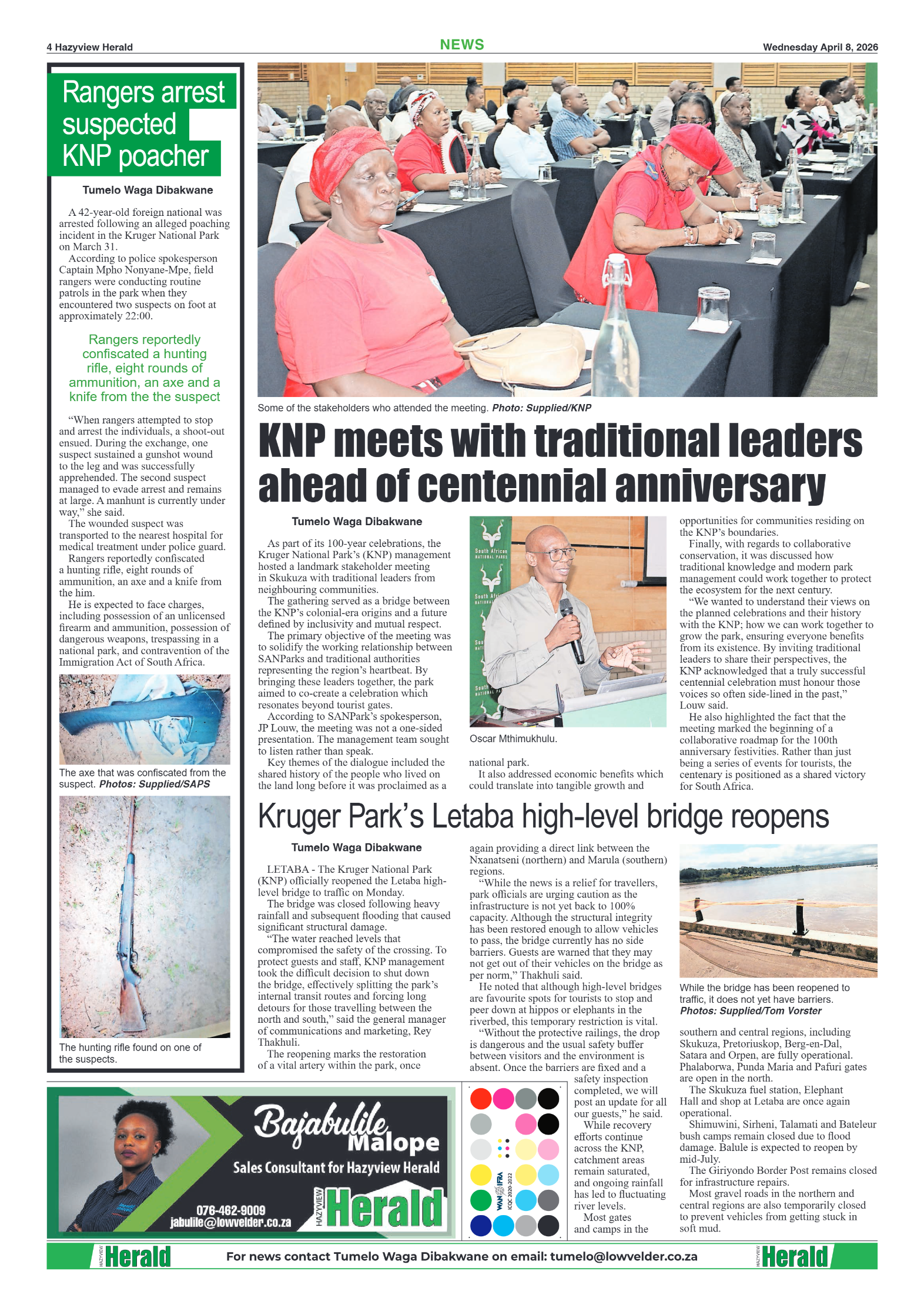 Hazyview Herald 08 April 2026 page 4