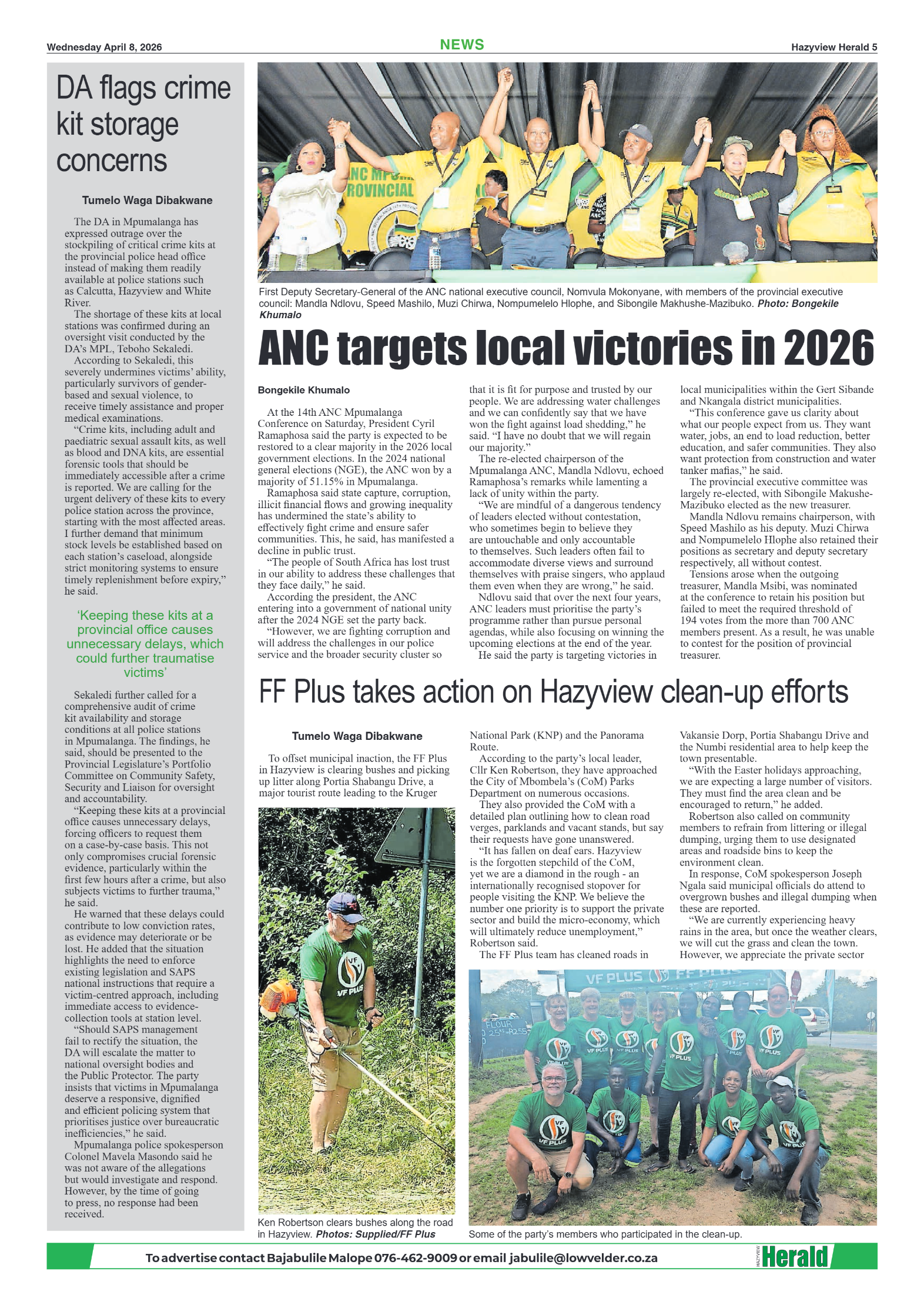 Hazyview Herald 08 April 2026 page 5