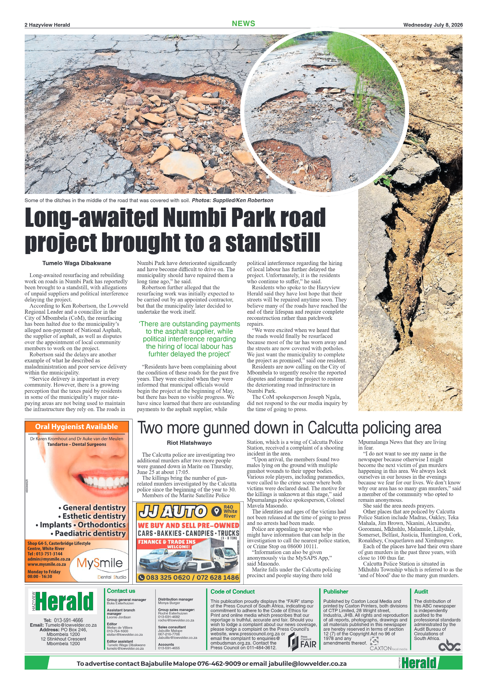 Hazyview Herald 8 July 2026 page 2