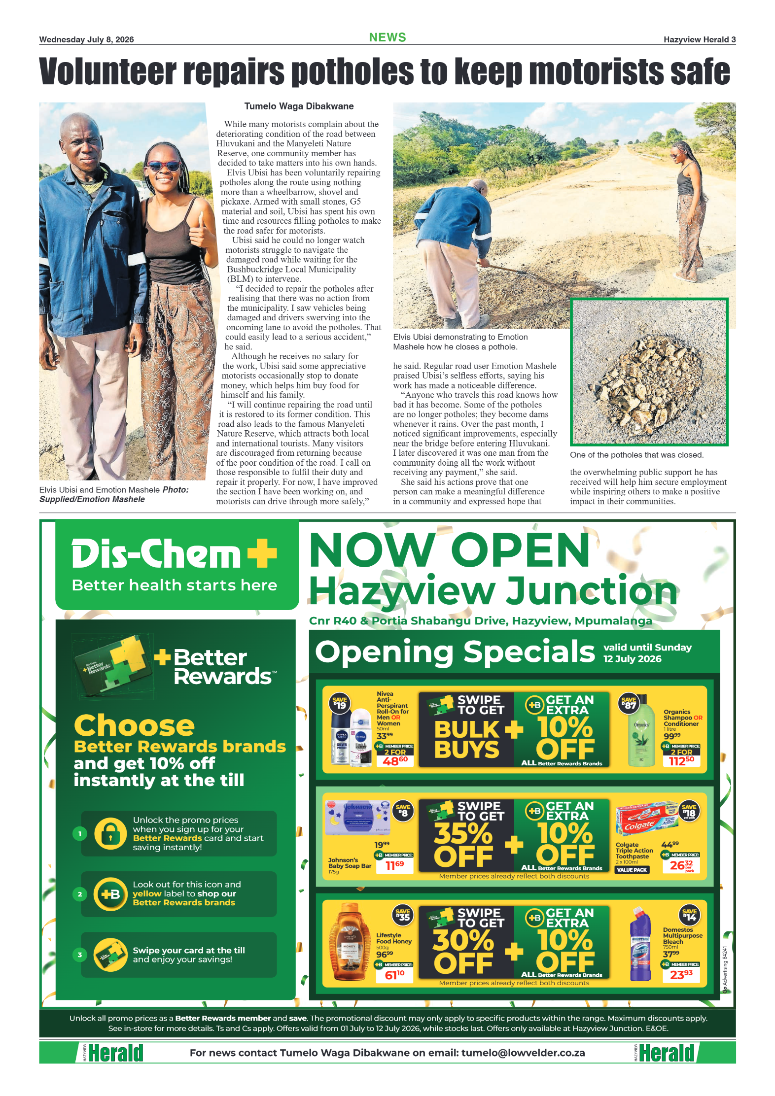 Hazyview Herald 8 July 2026 page 3