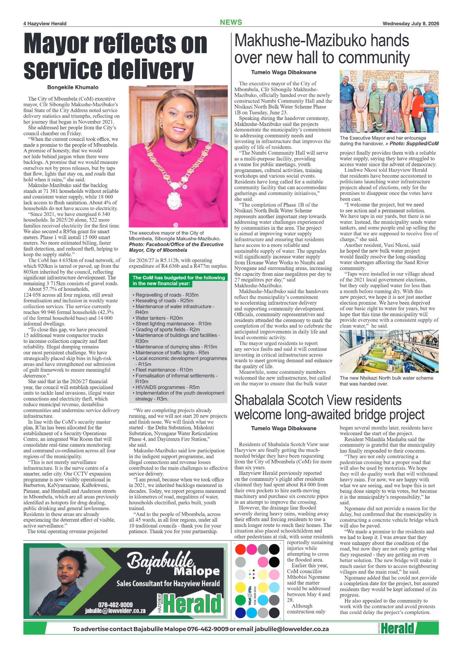 Hazyview Herald 8 July 2026 page 4