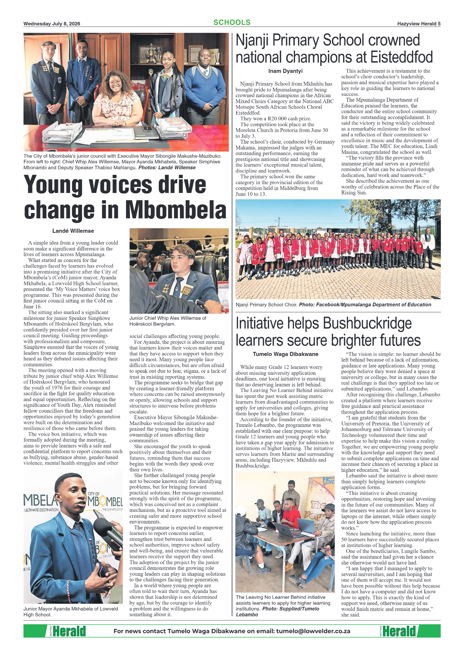Hazyview Herald 8 July 2026 page 5