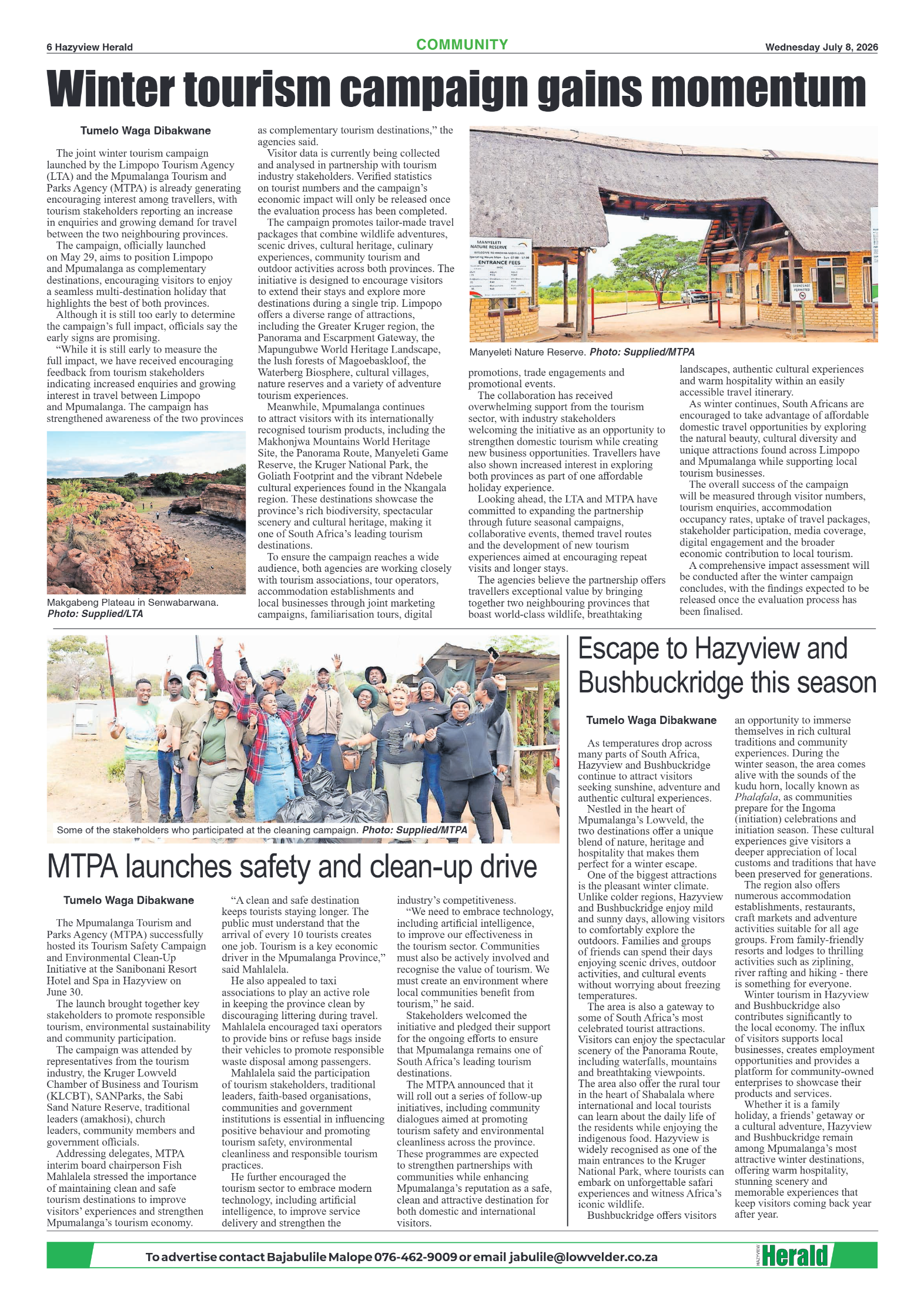 Hazyview Herald 8 July 2026 page 6