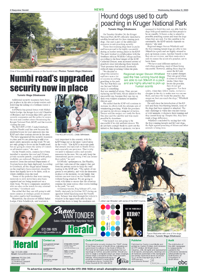 Hazyview Herald 08 November 2023 page 2