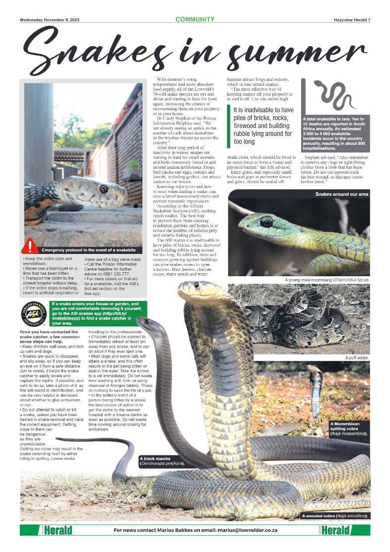 Hazyview Herald 08 November 2023 page 7