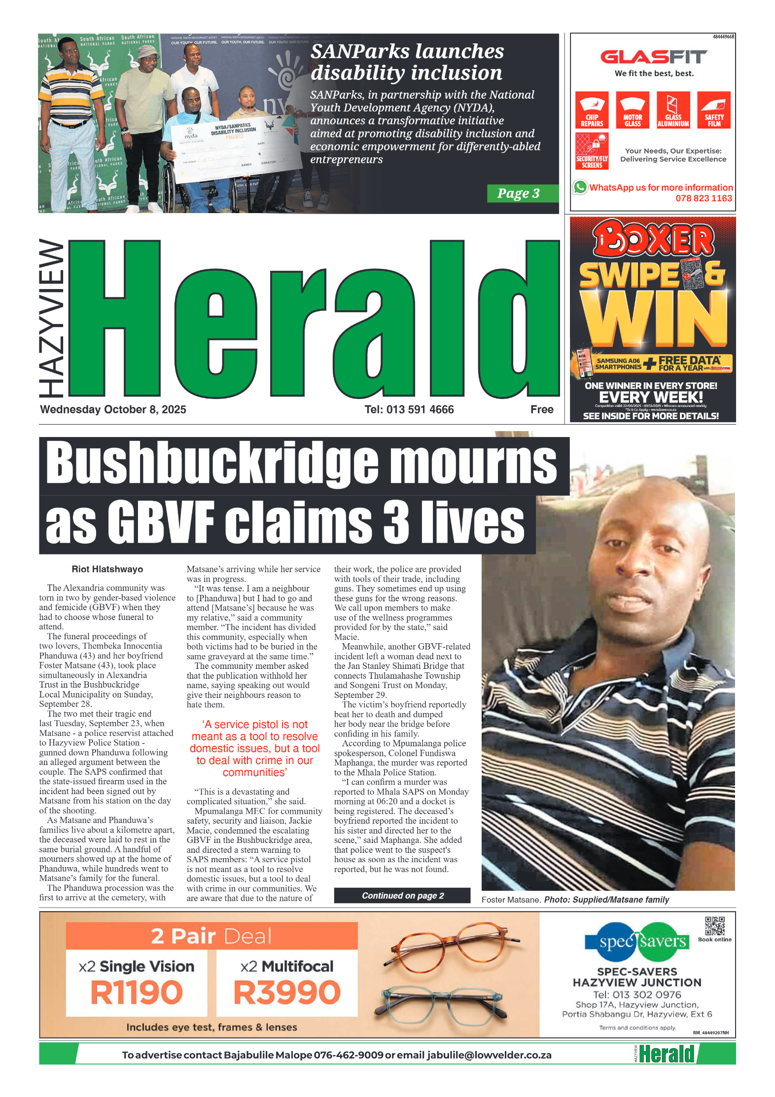 Hazyview Herald 08 October 2025 page 3