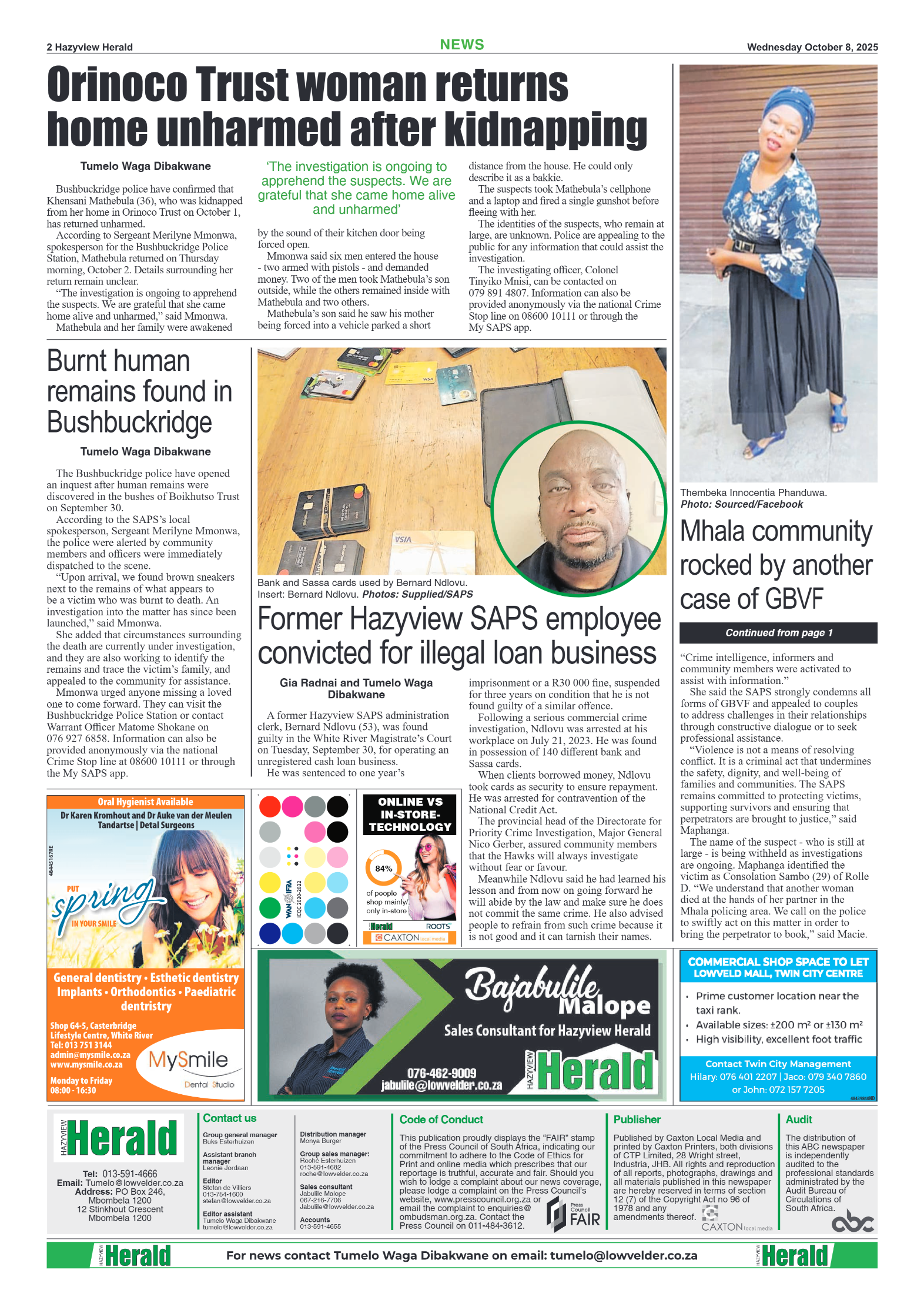 Hazyview Herald 08 October 2025 page 4