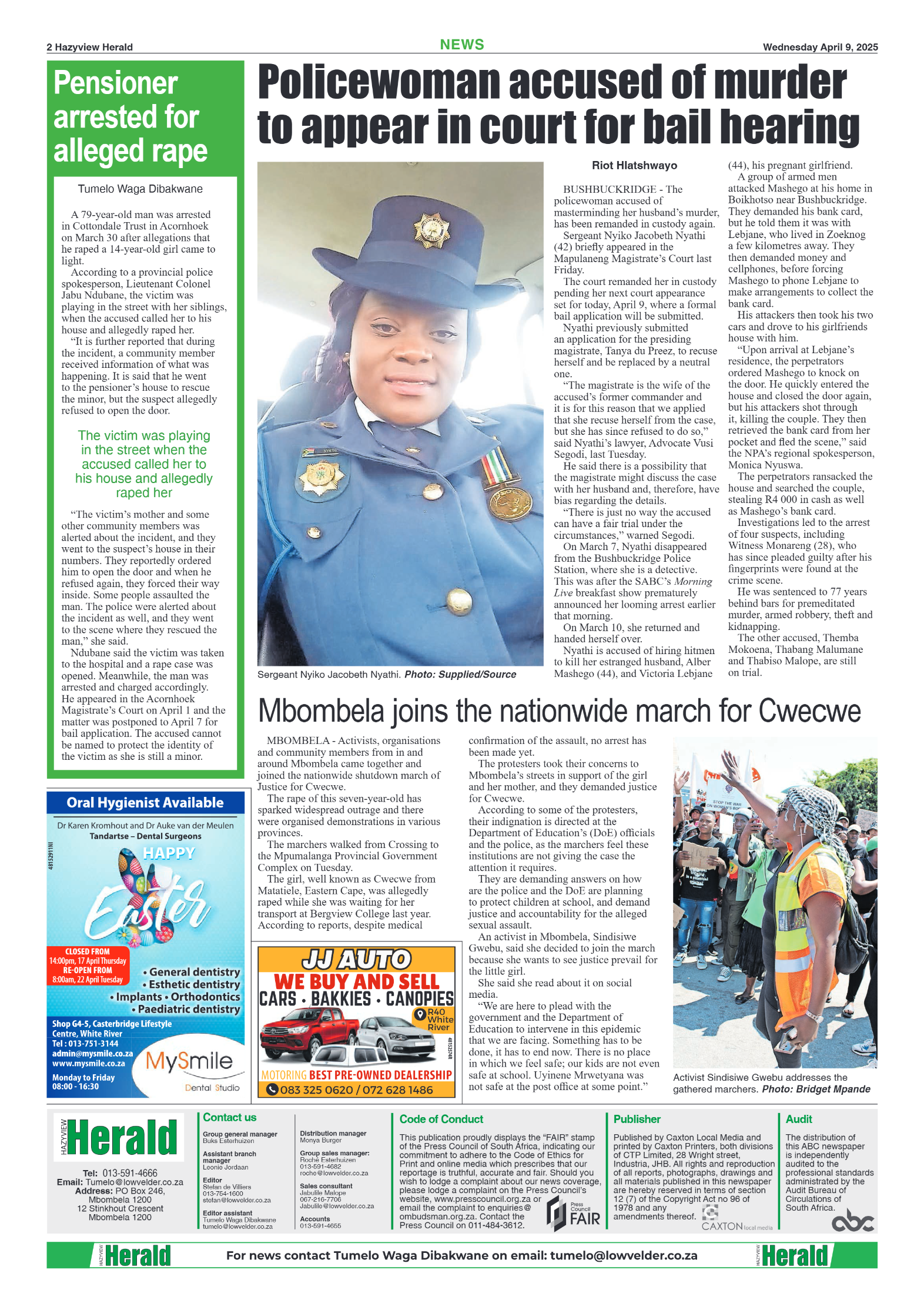 Hazyview Herald 09 April 2025 page 2