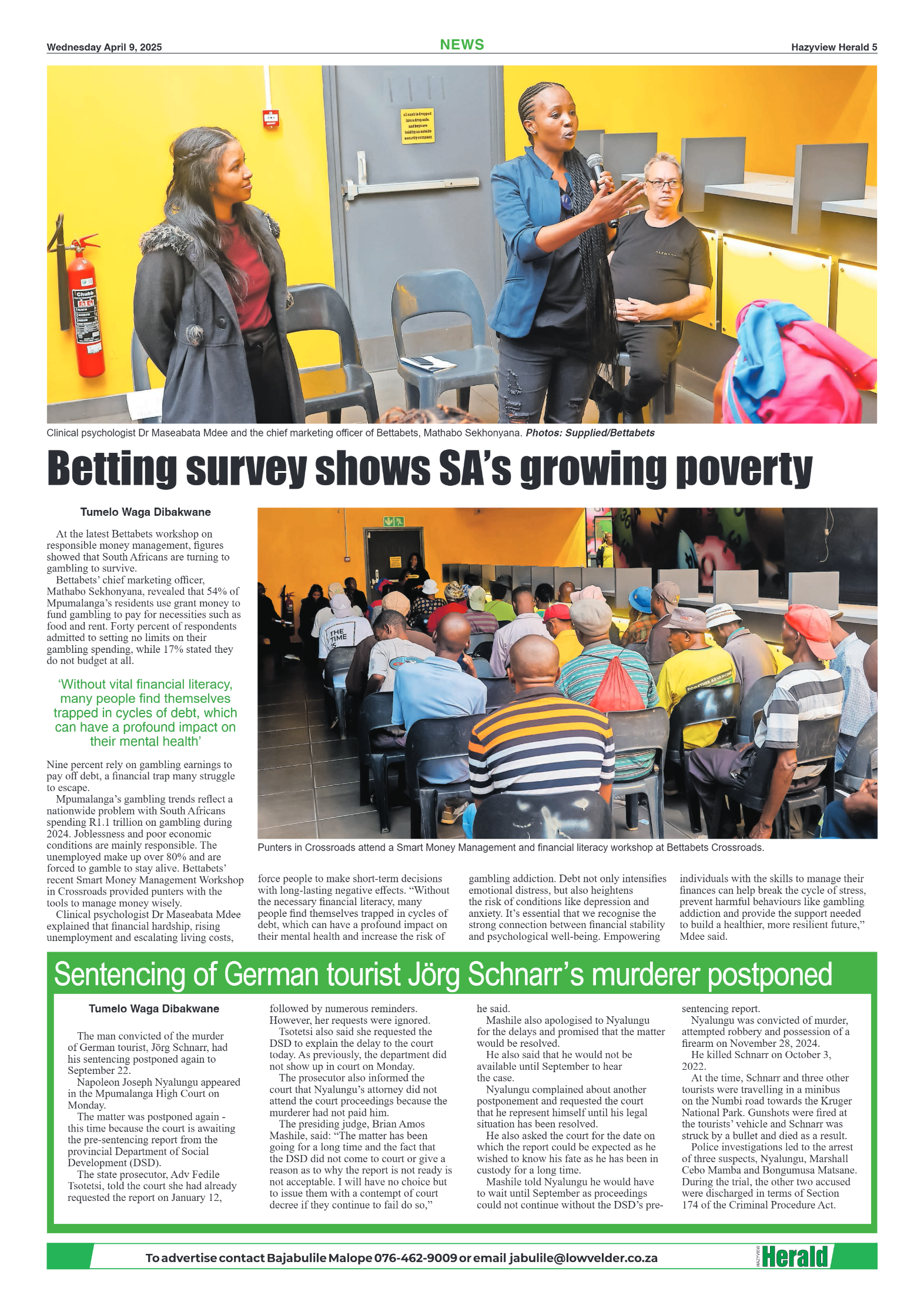 Hazyview Herald 09 April 2025 page 5