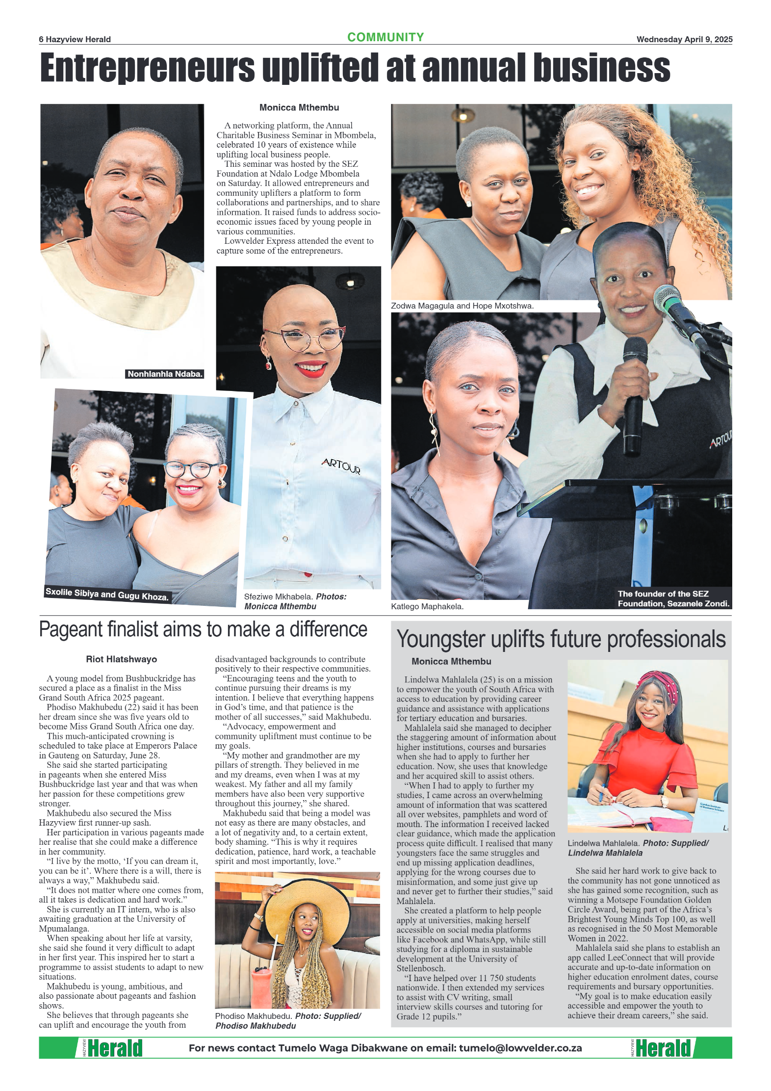 Hazyview Herald 09 April 2025 page 6