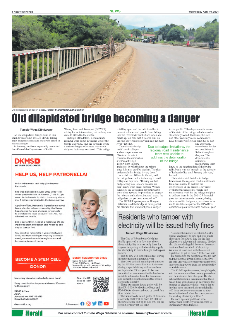 Hazyview Herald 10 April 2024 page 4