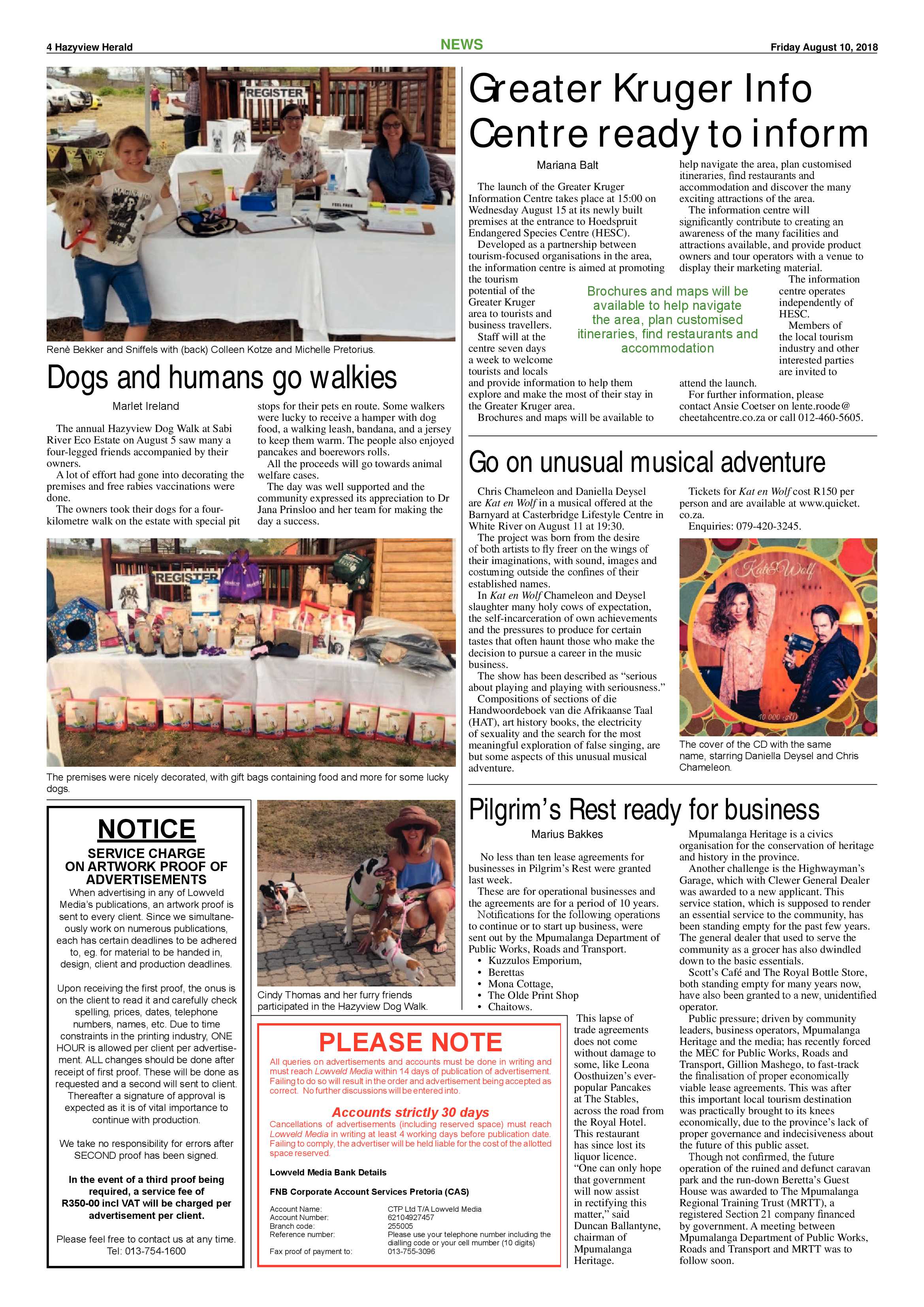 Hazyview Herald 10 August 2018 page 4