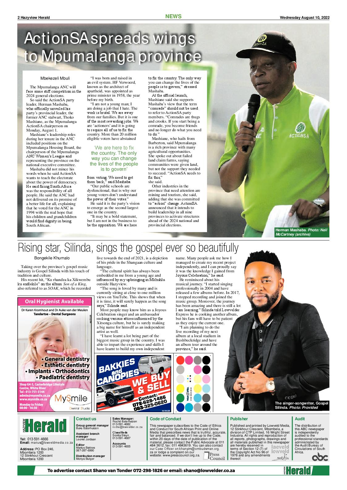 Hazyview Herald 10 August 2022 page 2
