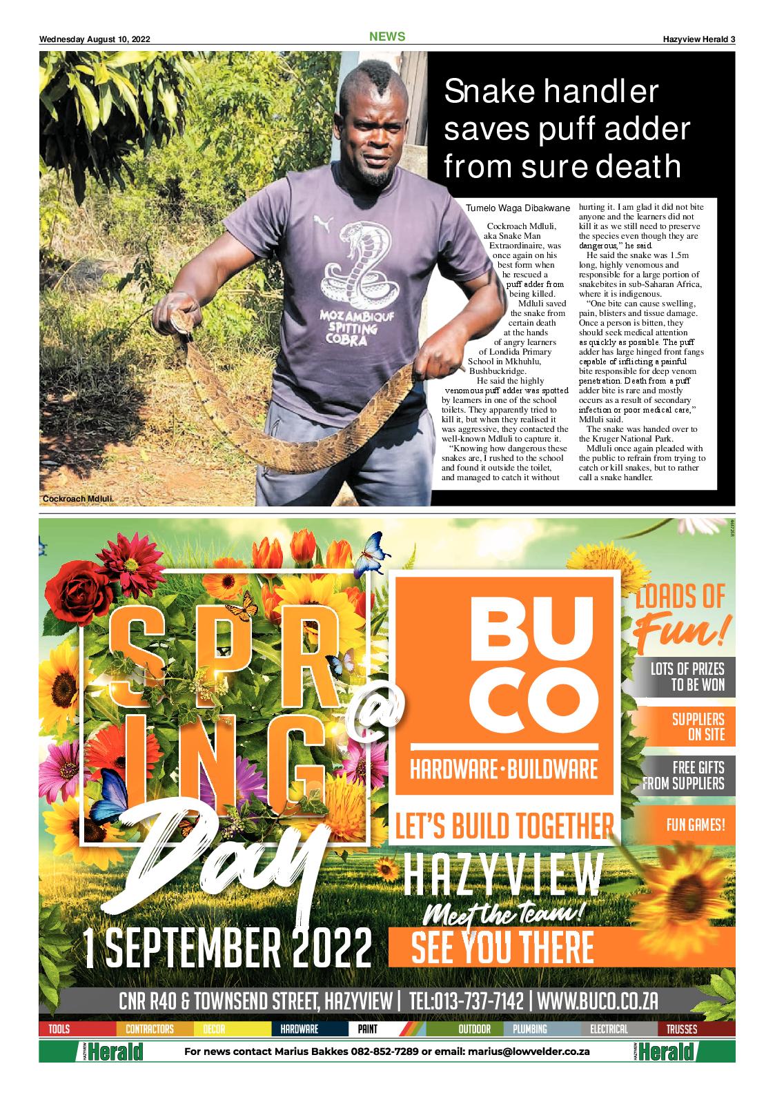 Hazyview Herald 10 August 2022 page 3