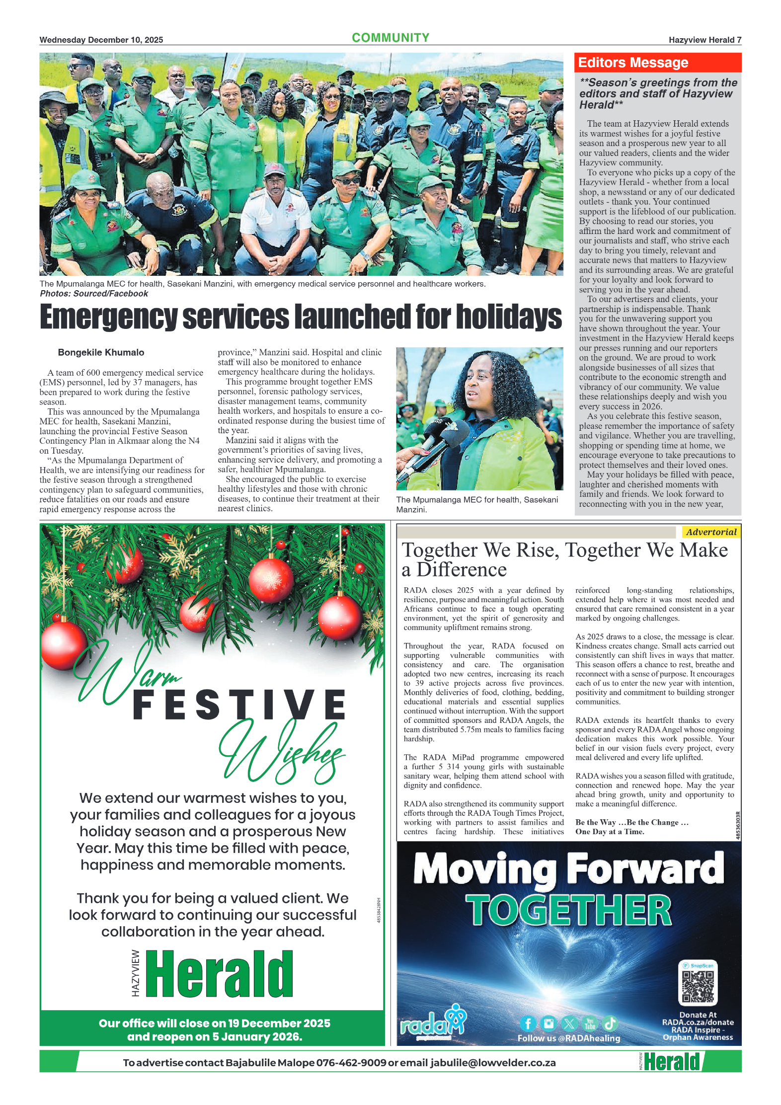 Hazyview Herald 10 December 2025 page 7