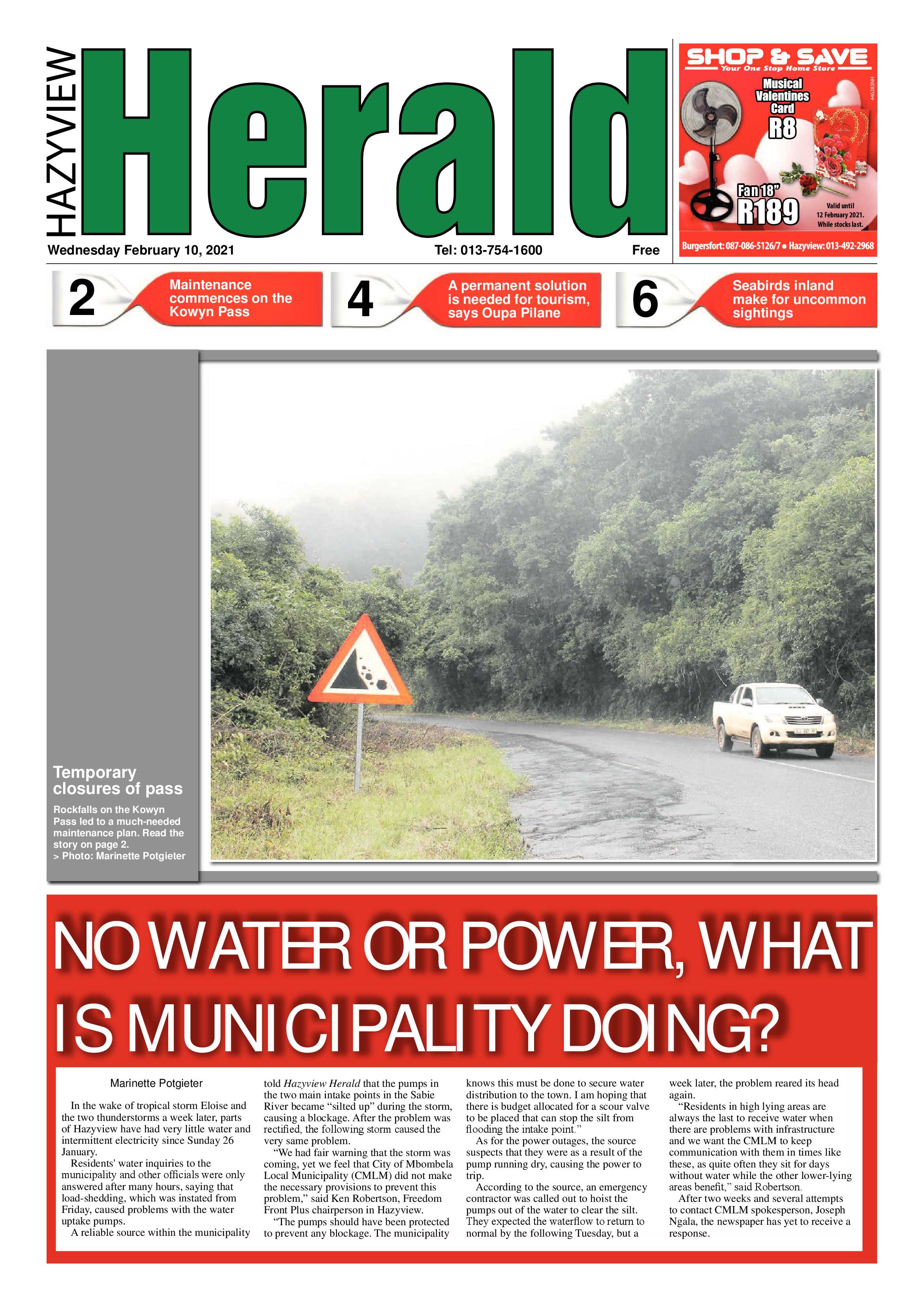Hazyview Herald 10 February 2021 page 1