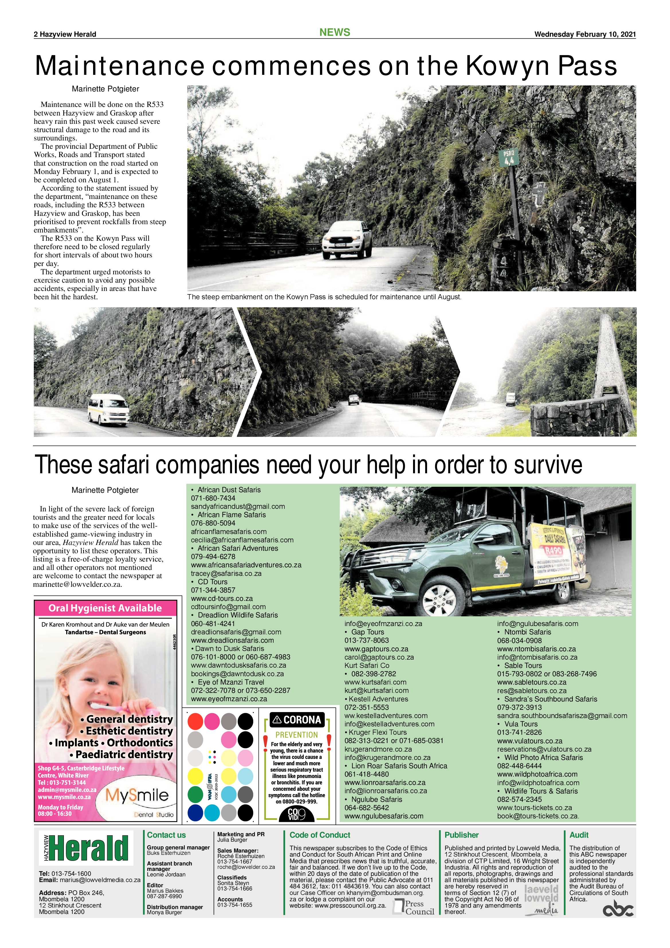 Hazyview Herald 10 February 2021 page 2