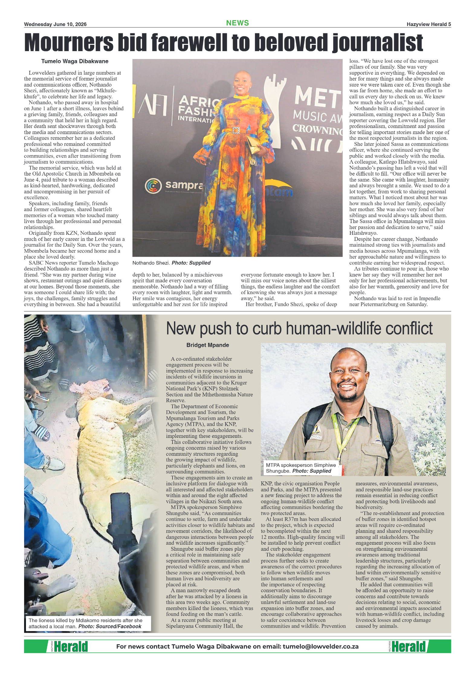 Hazyview Herald 10 June 2026 page 5