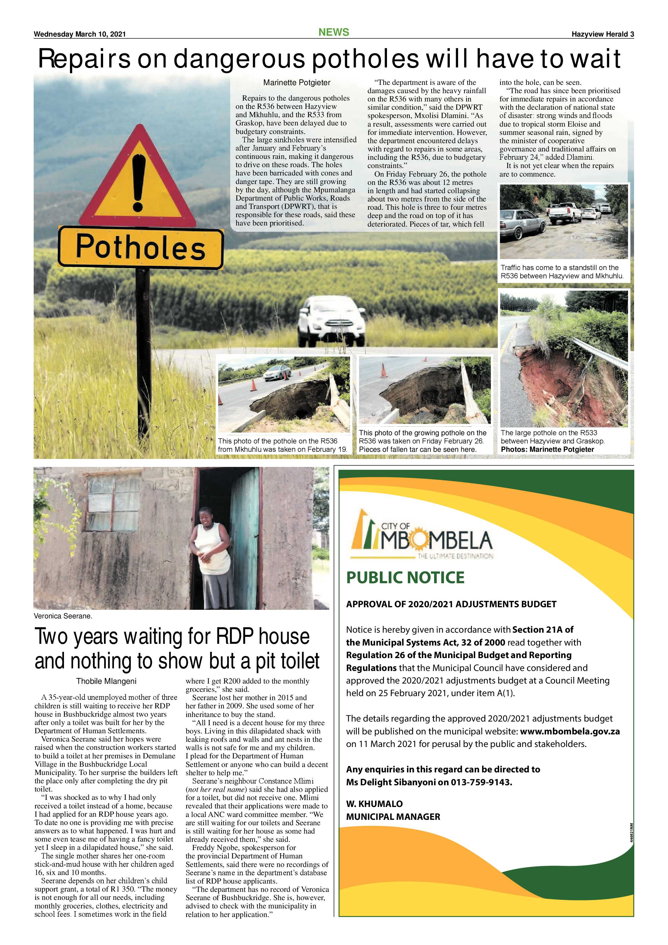 Hazyview Herald 10 March 2021 page 3
