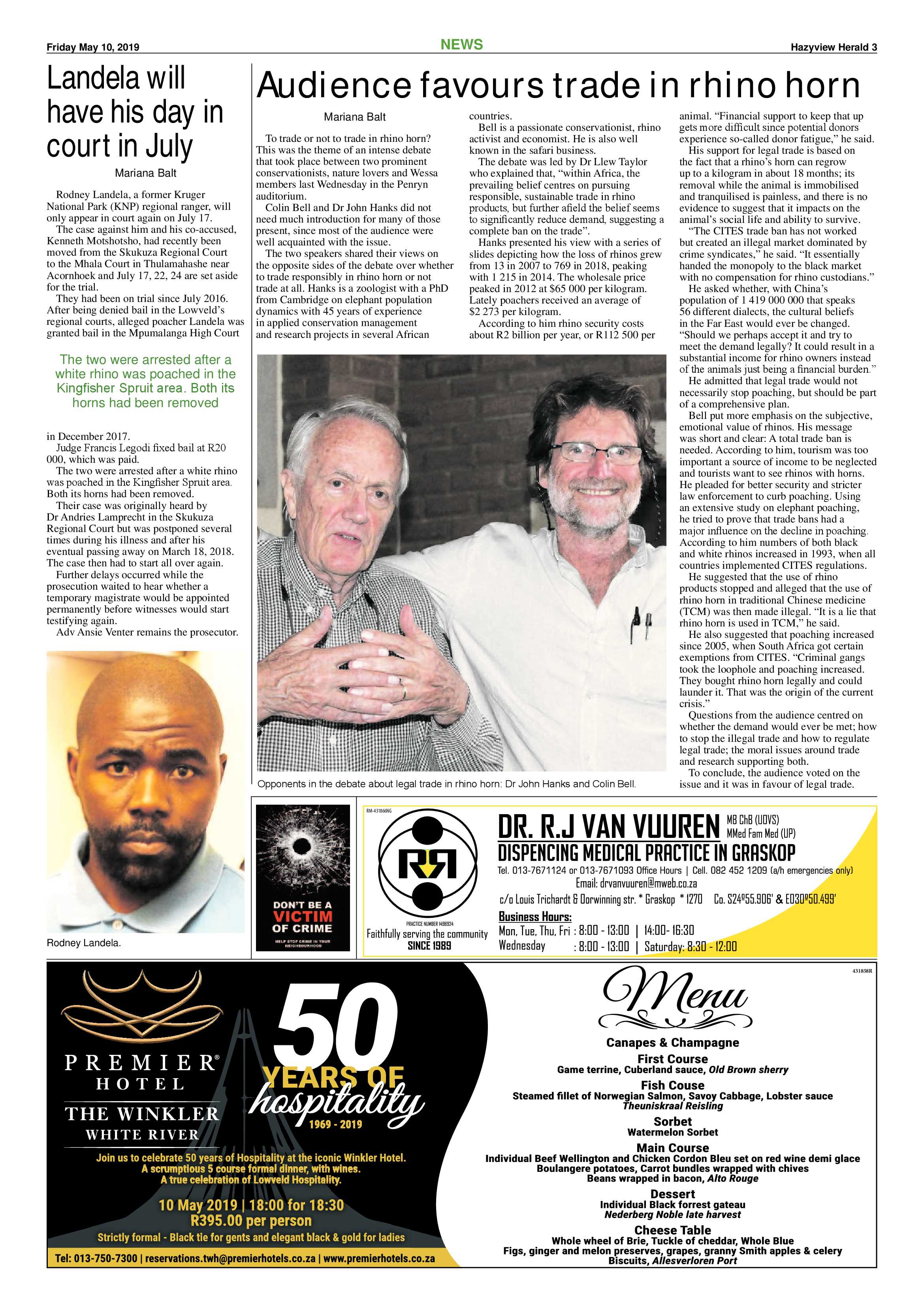 Hazyview Herald 10 May 2019 page 3