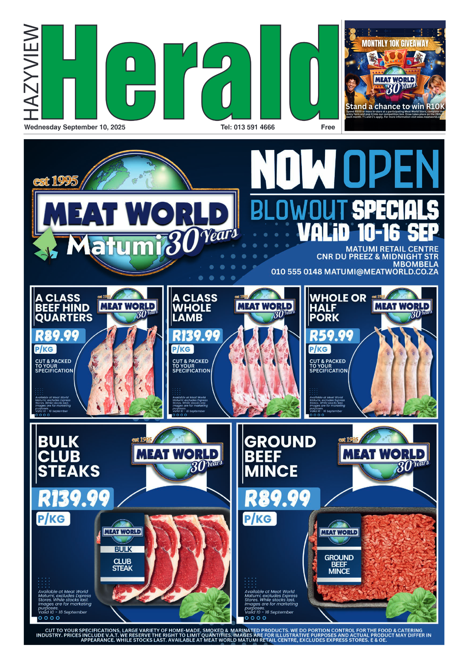 Hazyview Herald 10 September 2025 page 1