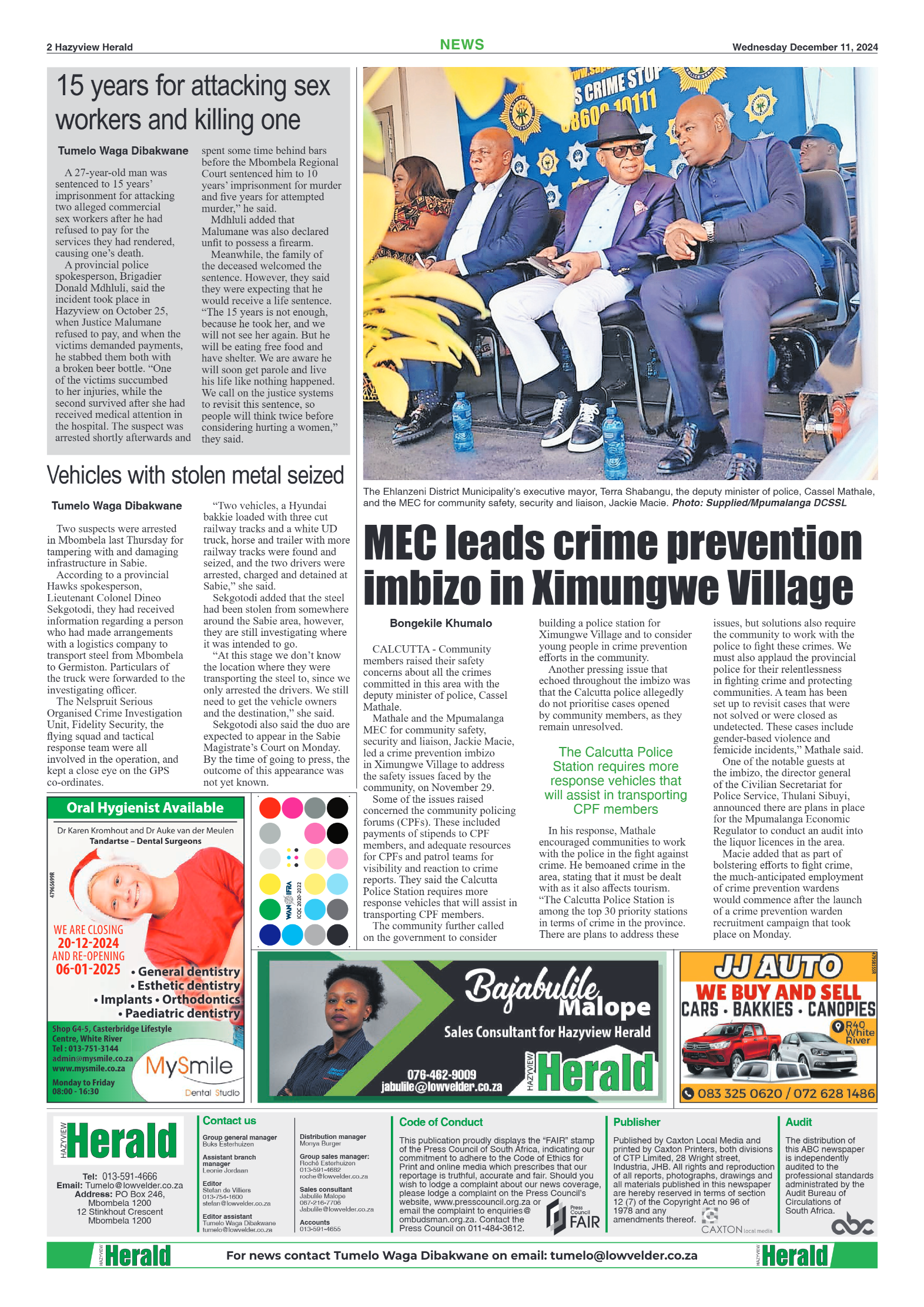 Hazyview Herald 11 December 2024 page 2