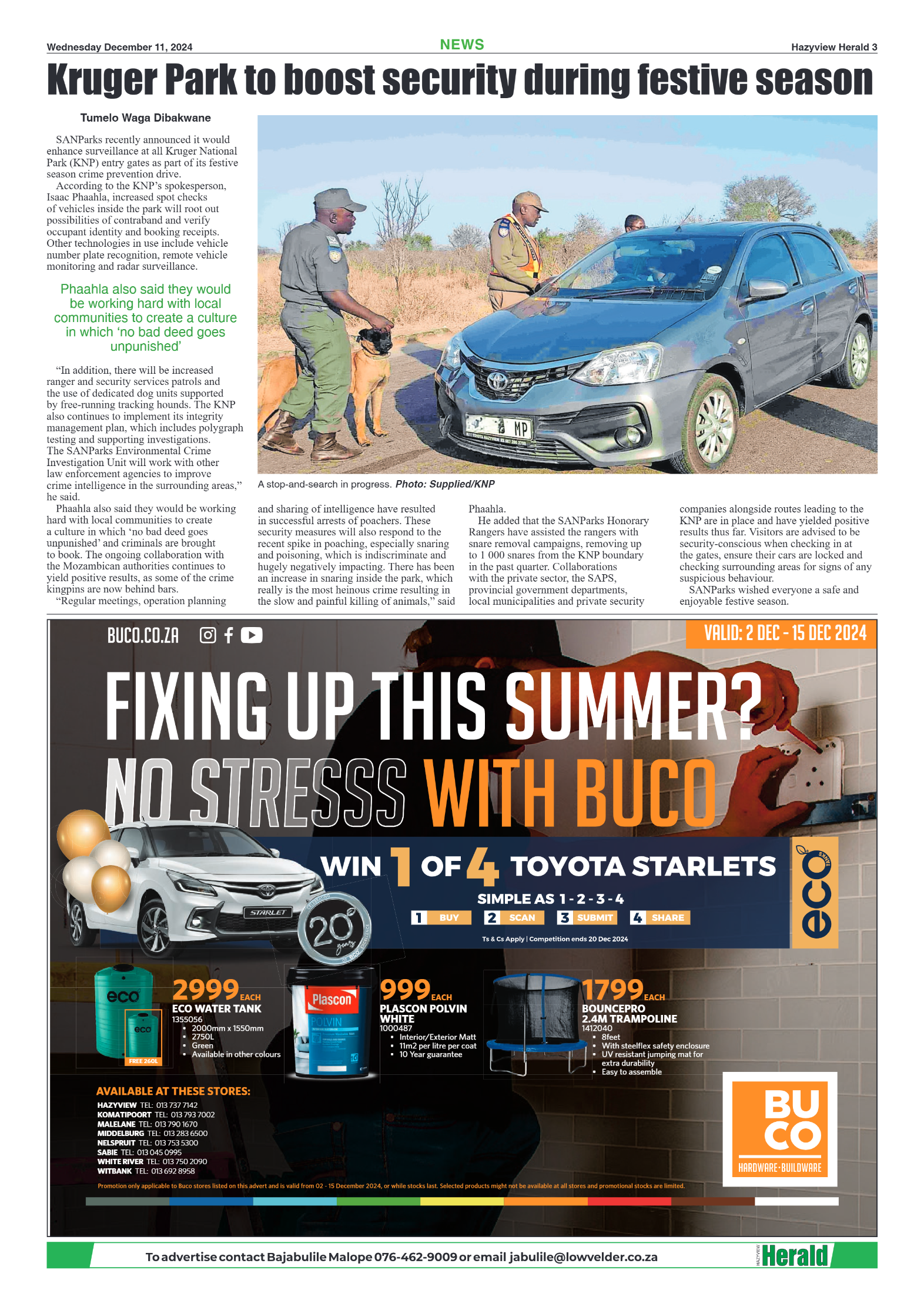 Hazyview Herald 11 December 2024 page 3