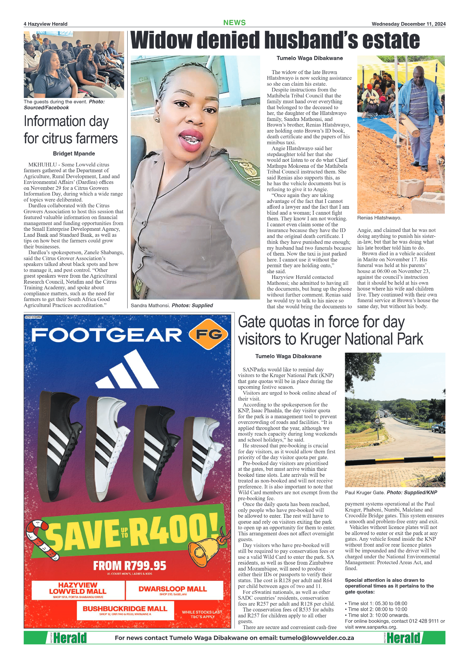 Hazyview Herald 11 December 2024 page 4