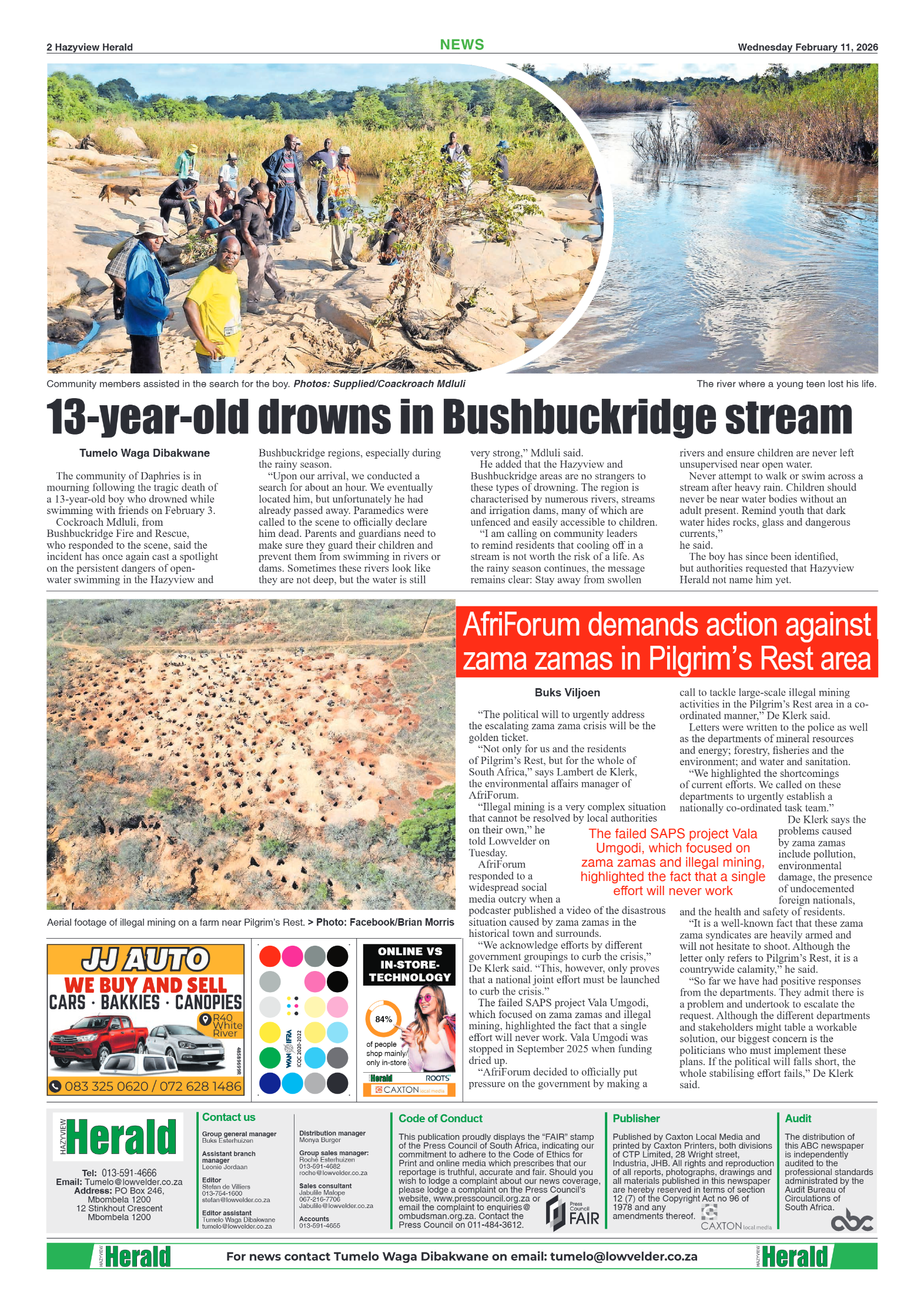 Hazyview Herald 11 February 2026 page 2