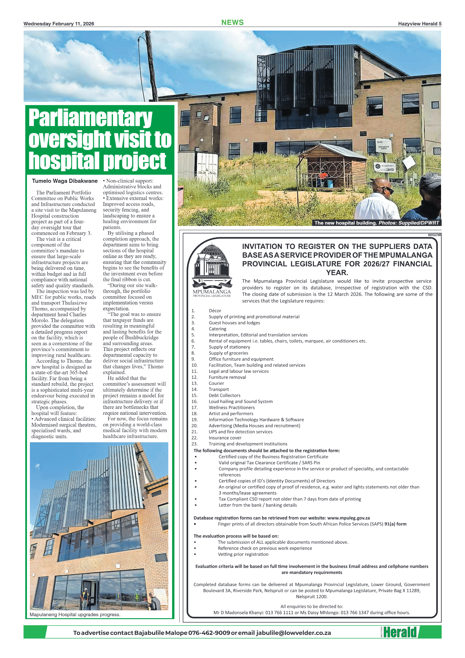 Hazyview Herald 11 February 2026 page 5