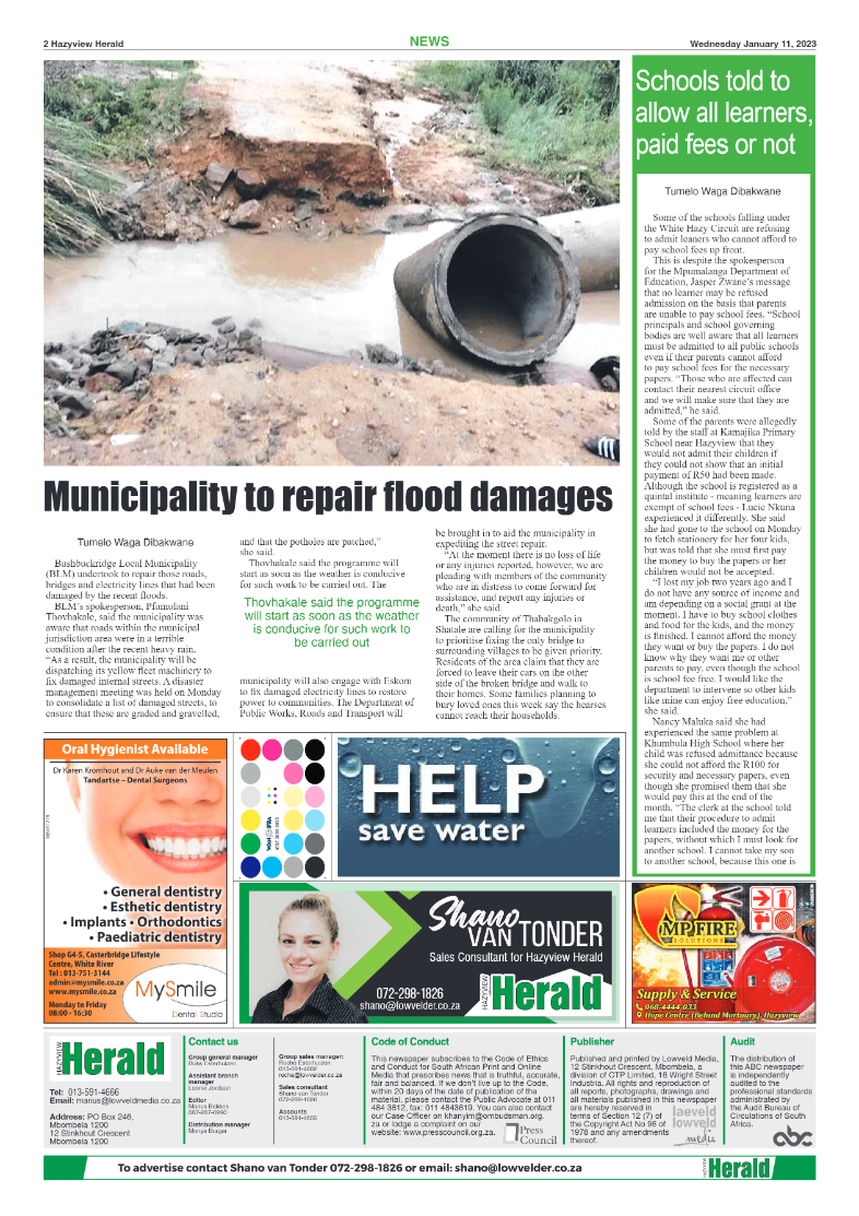 Hazyview Herald 11 January 2023 page 2