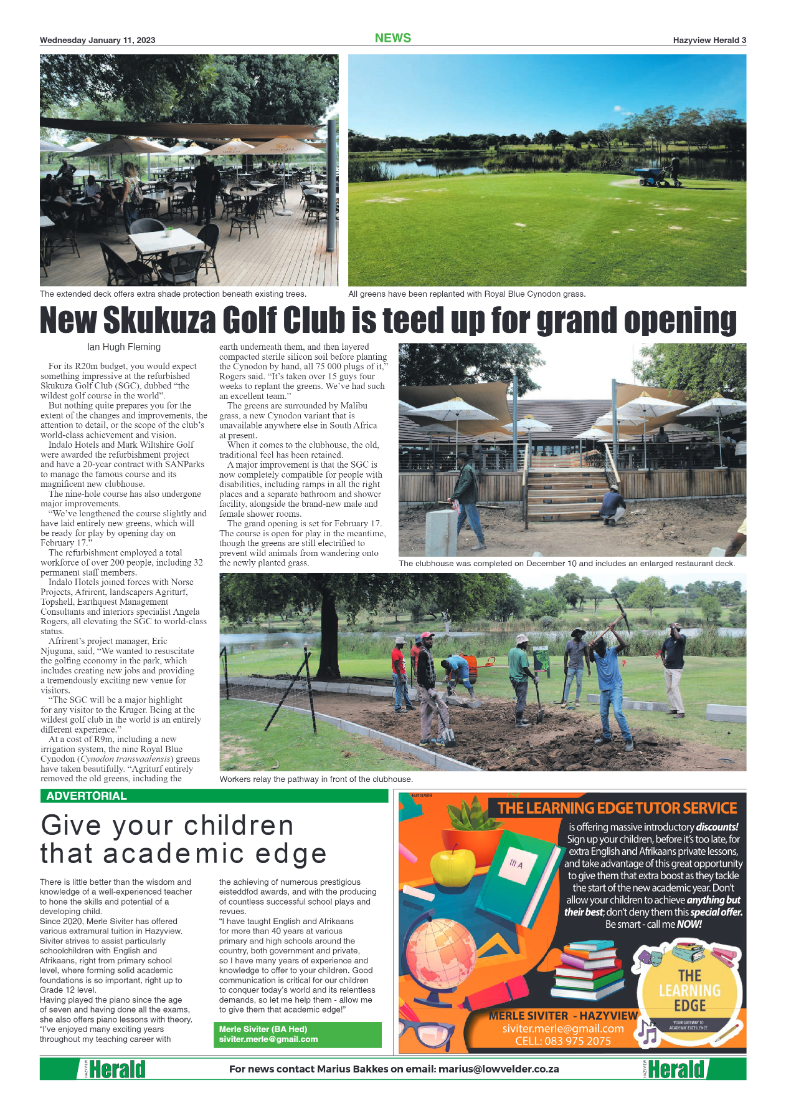 Hazyview Herald 11 January 2023 page 3