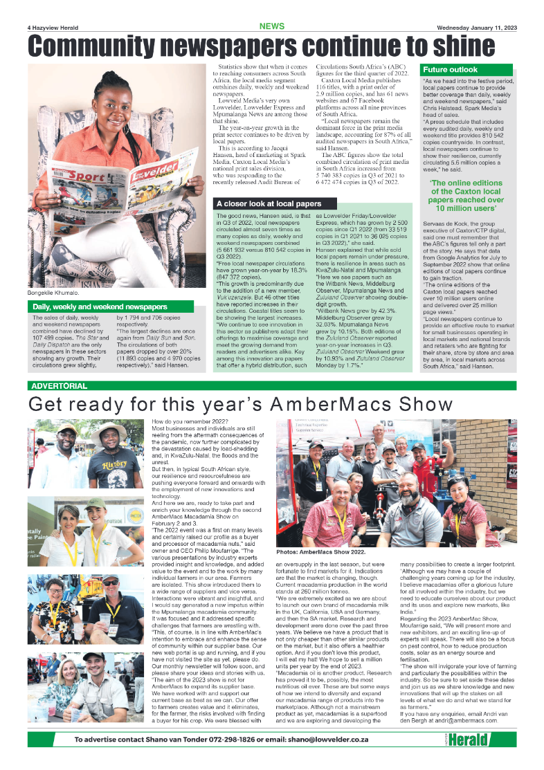 Hazyview Herald 11 January 2023 page 4