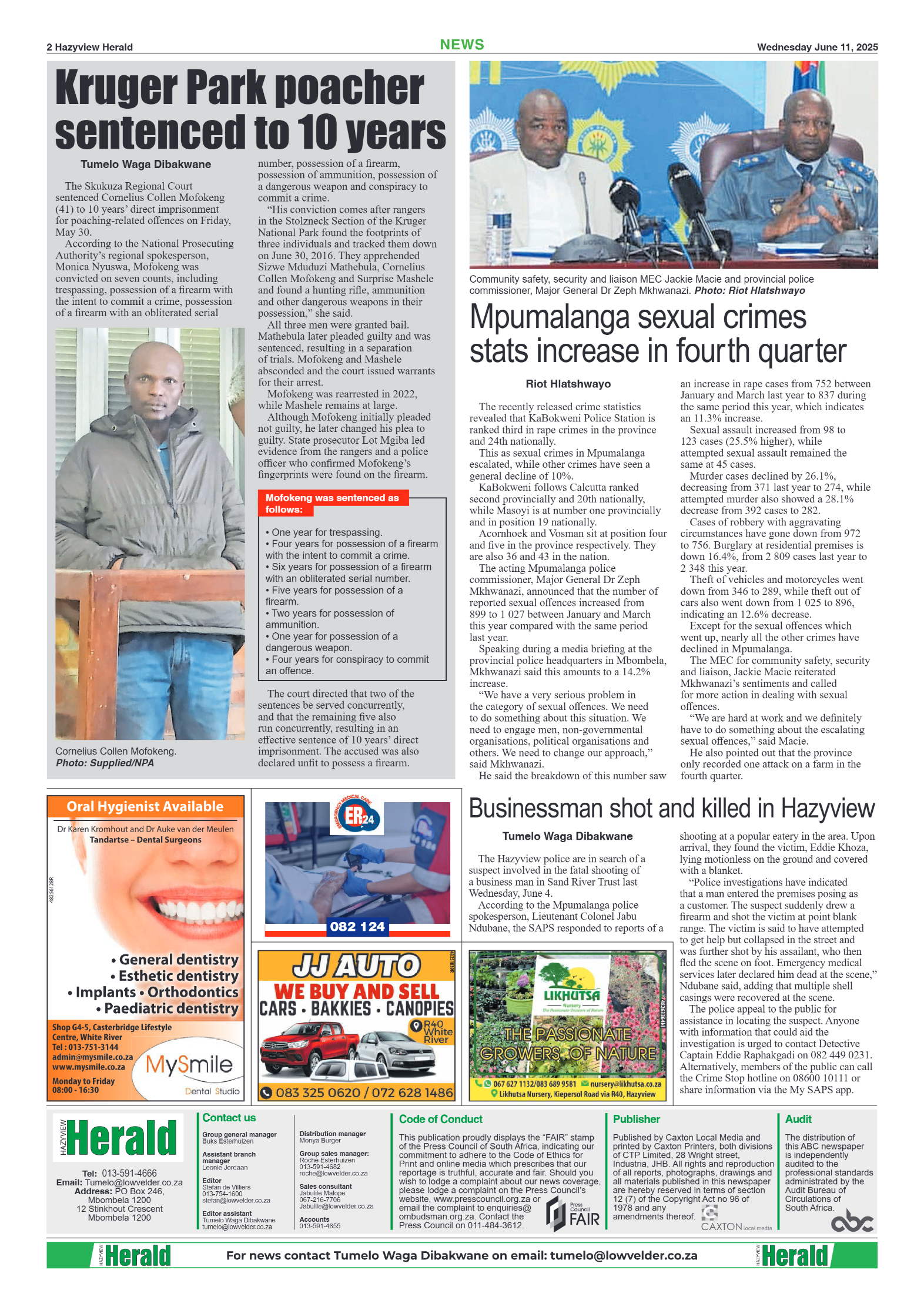 Hazyview Herald 11 June 2025 page 2