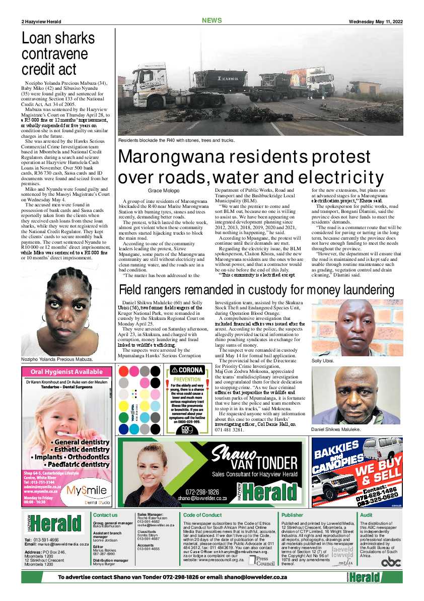 Hazyview Herald 11 May 2022 page 2