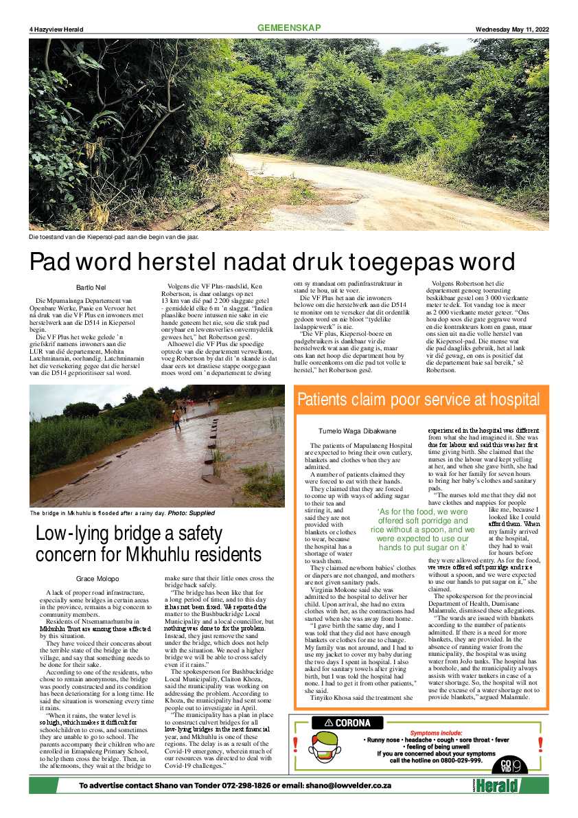 Hazyview Herald 11 May 2022 page 4