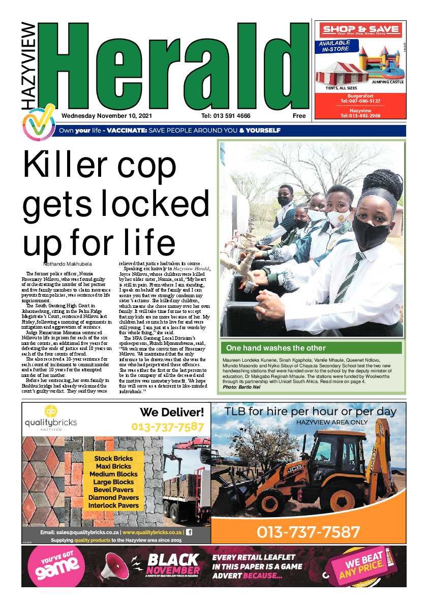 Hazyview Herald 10 November 2021 page 1