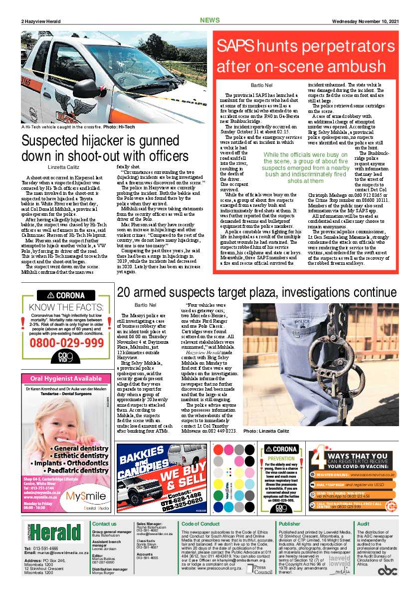 Hazyview Herald 10 November 2021 page 2