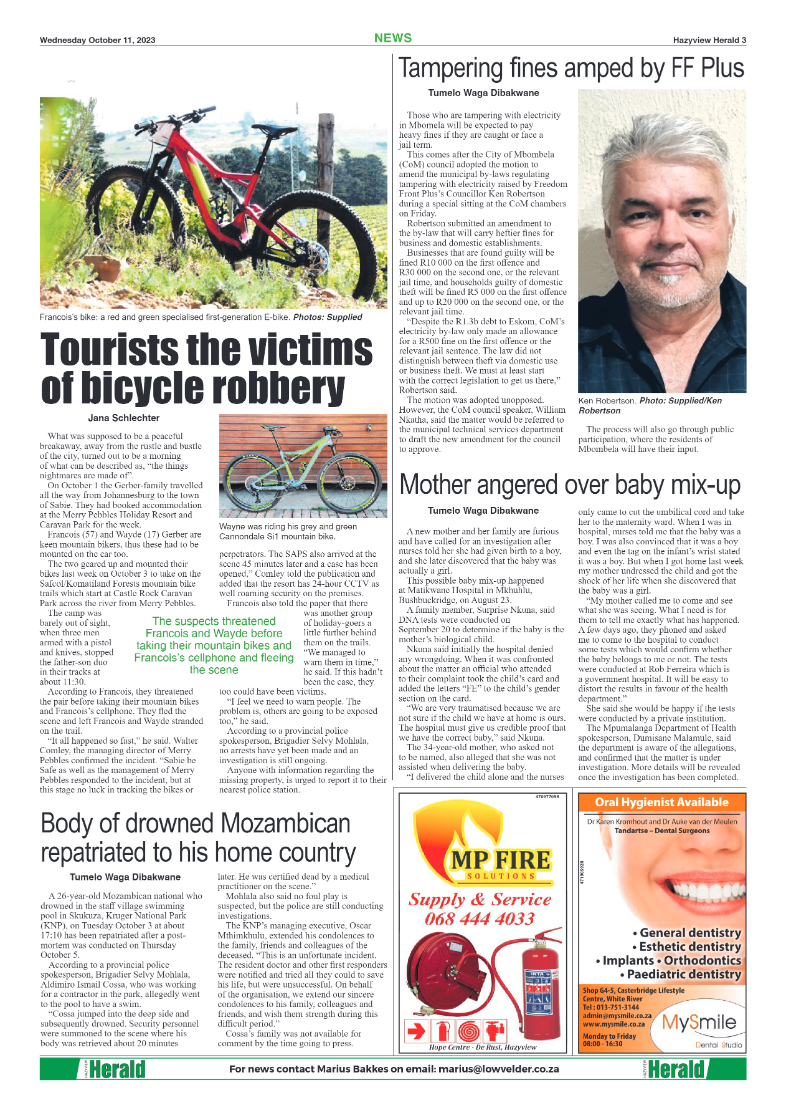 Hazyview Herald 11 October 2023 page 3