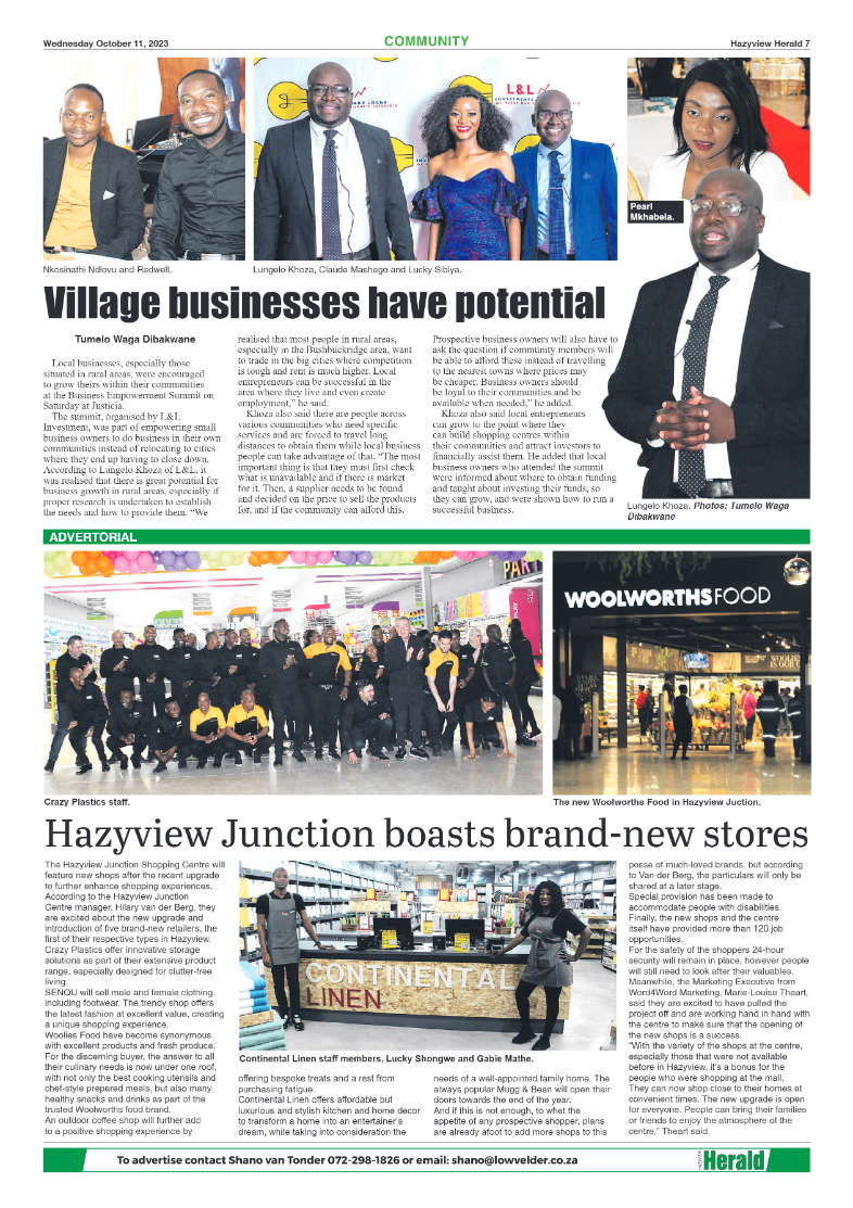 Hazyview Herald 11 October 2023 page 7