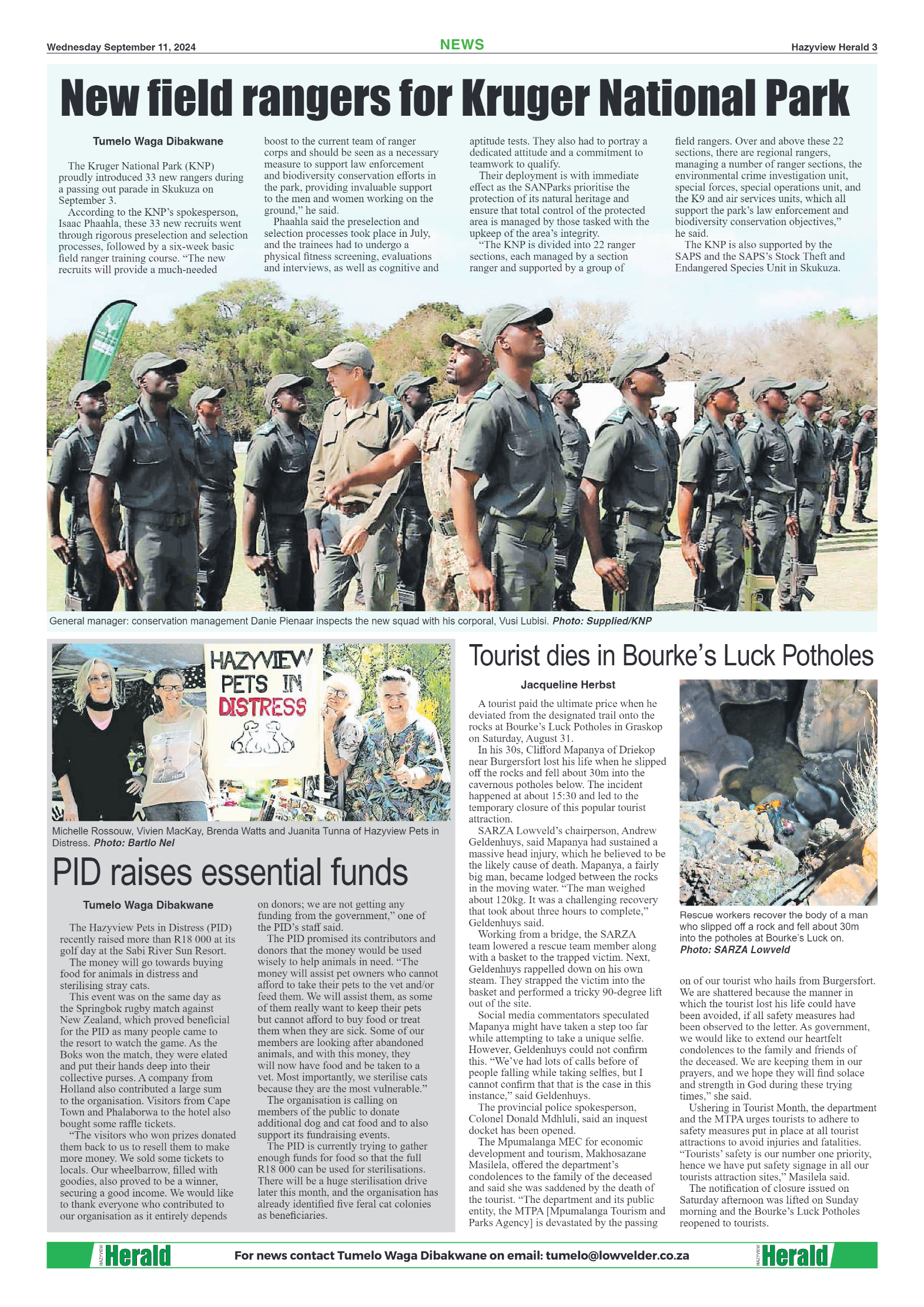 Hazyview Herald 11 September 2024 page 3