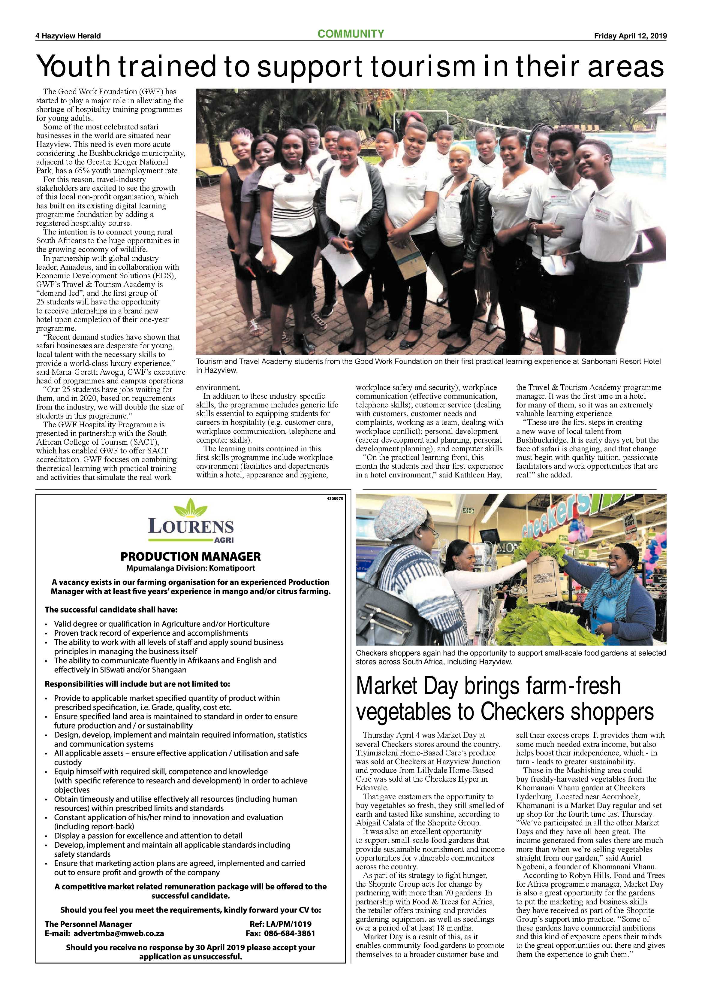 Hazyview Herald 12 April 2019 page 4