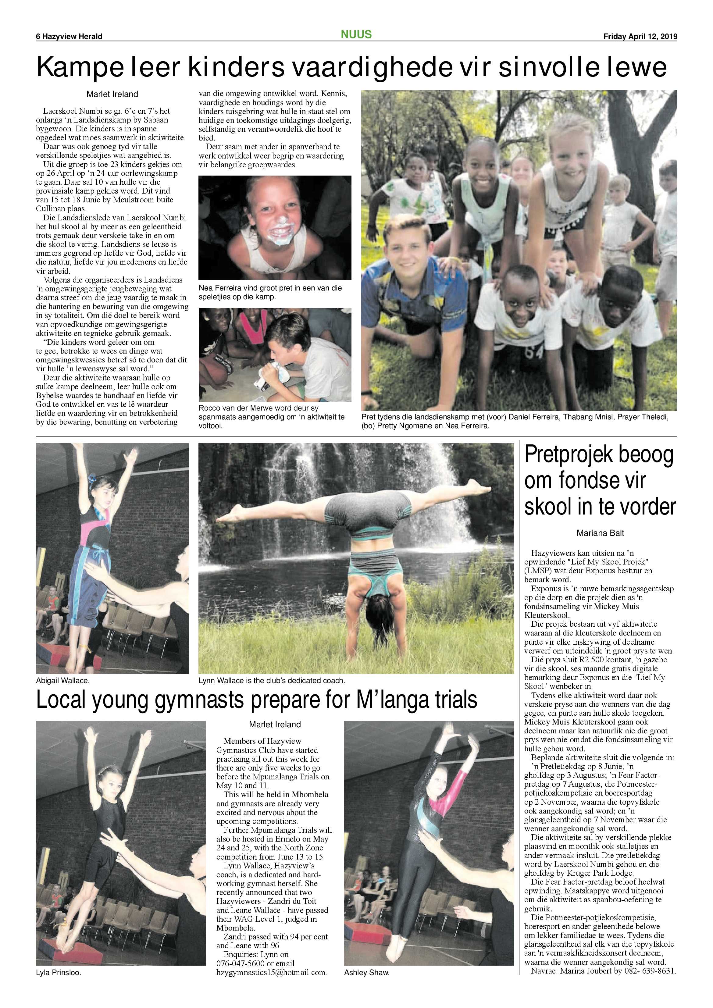 Hazyview Herald 12 April 2019 page 6