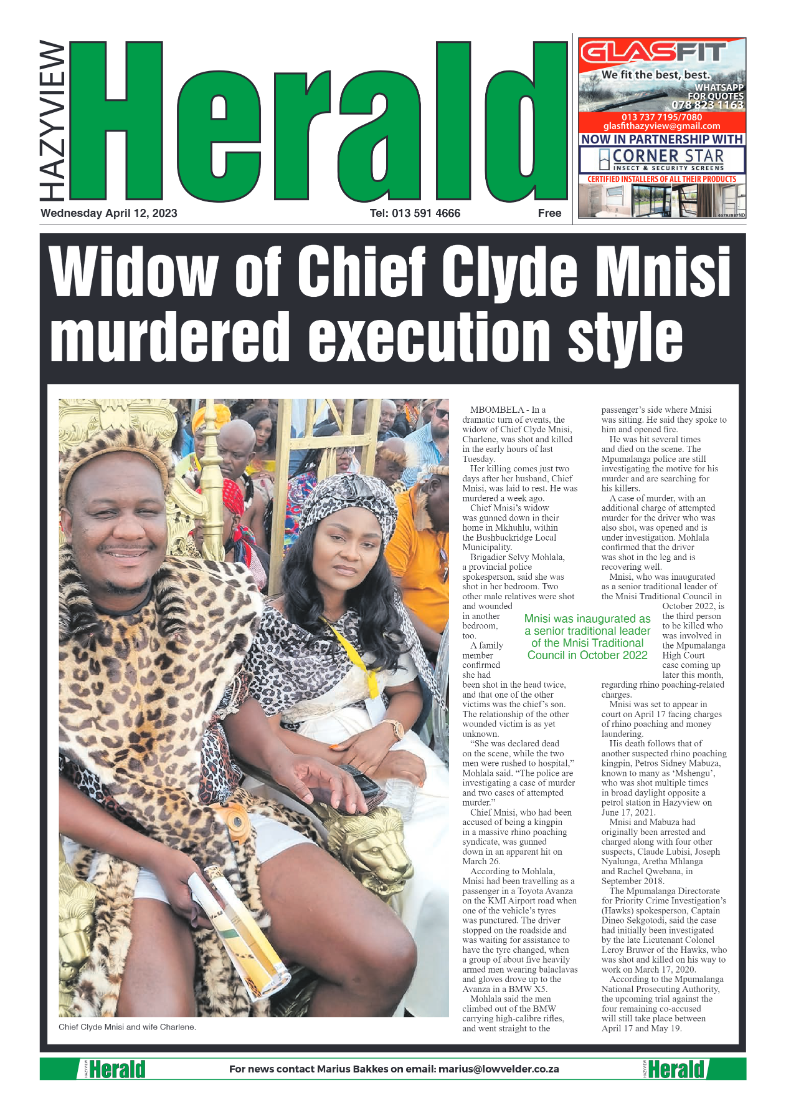 Hazyview Herald 12 April 2023 page 1