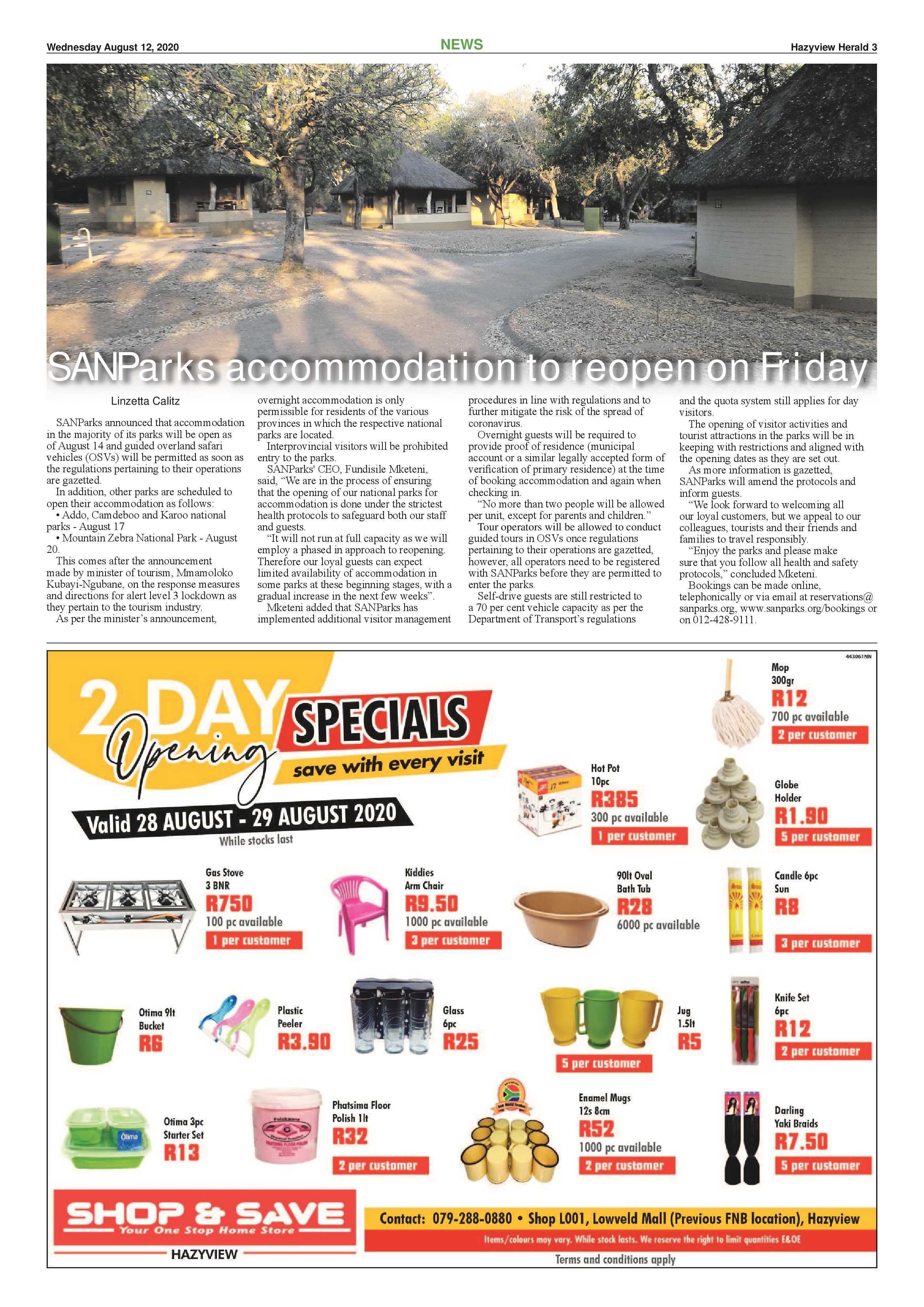 Hazyview Herald 12 August 2020 page 3